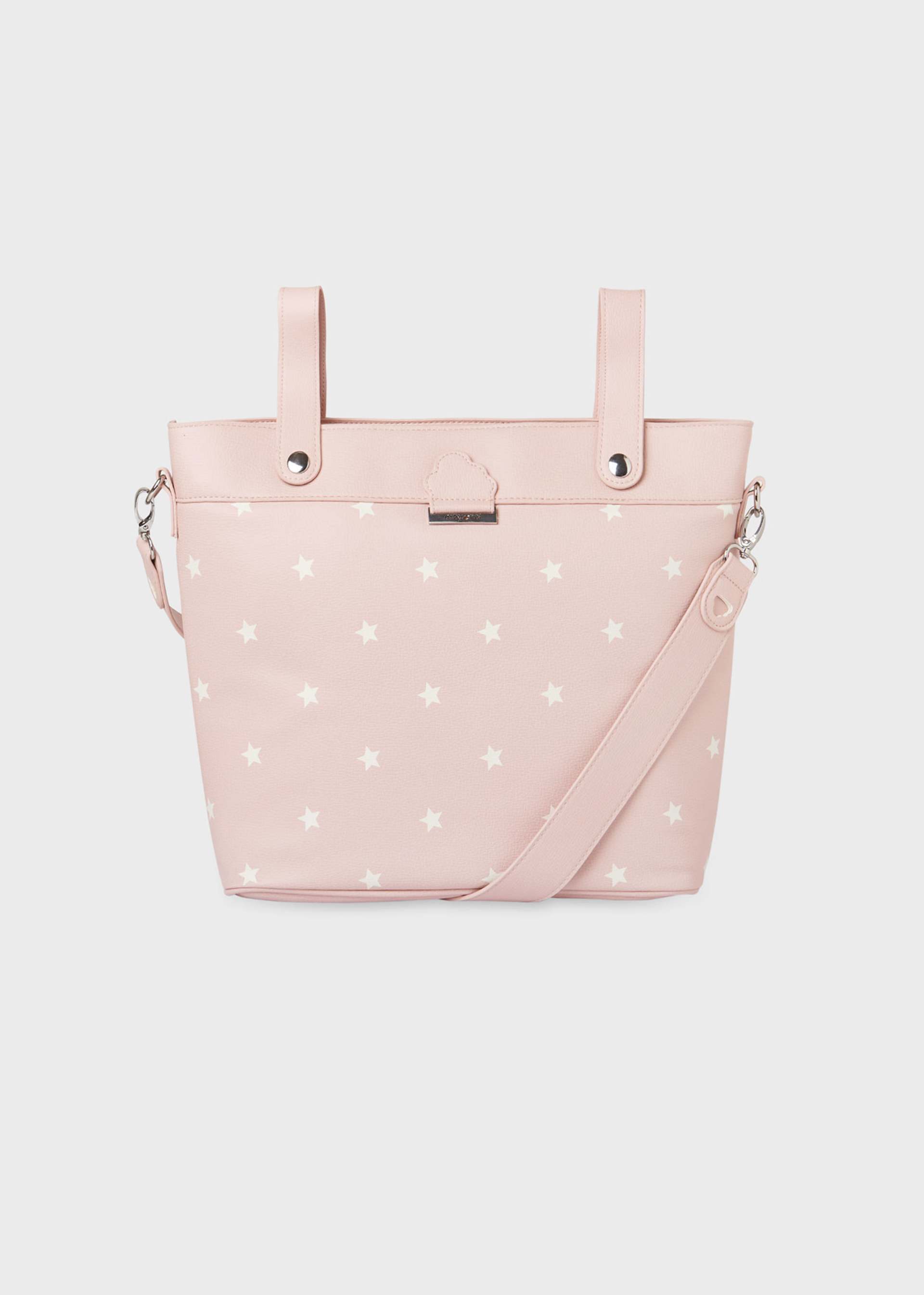 Baby star-print basket bag