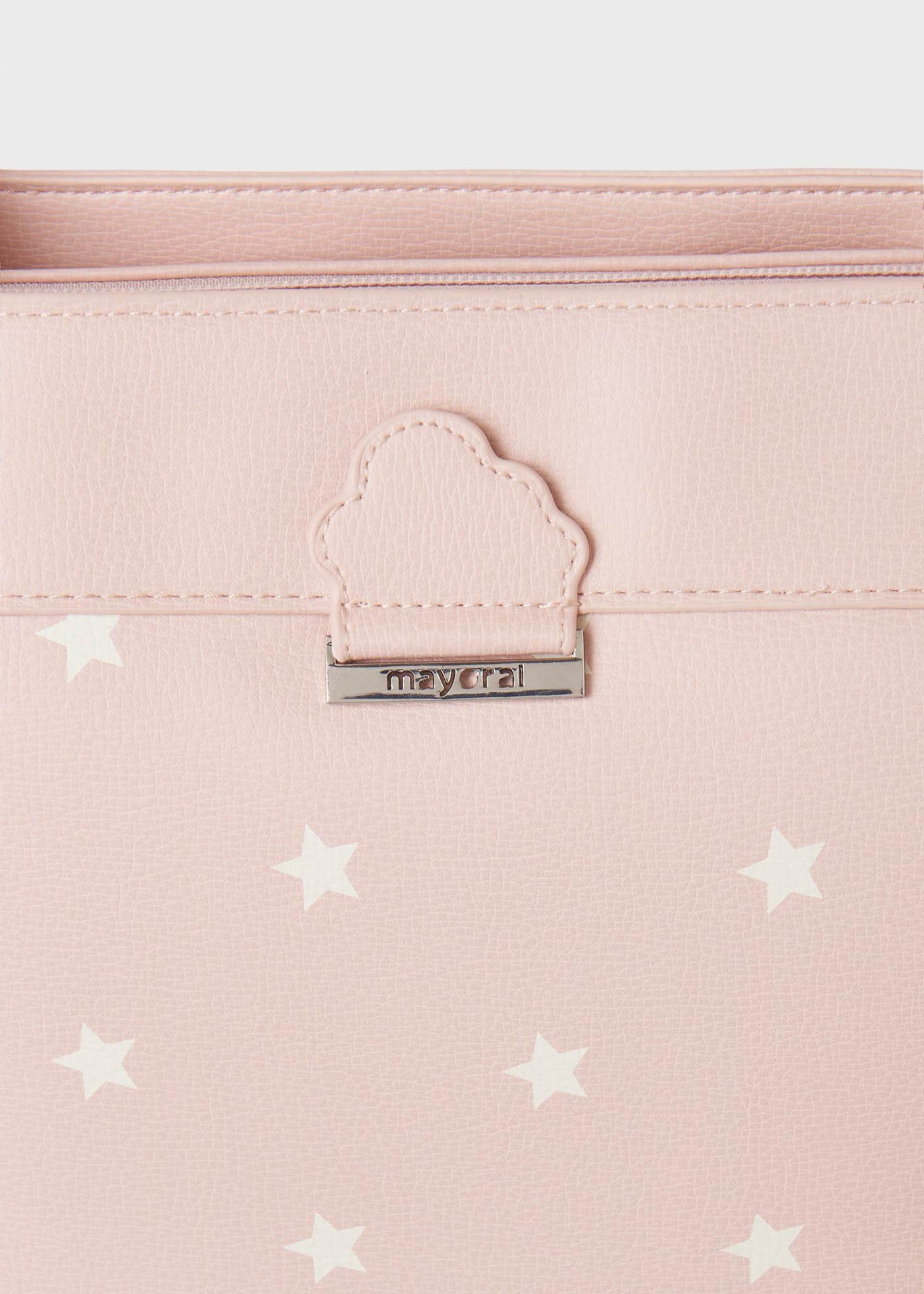 Baby star-print basket bag