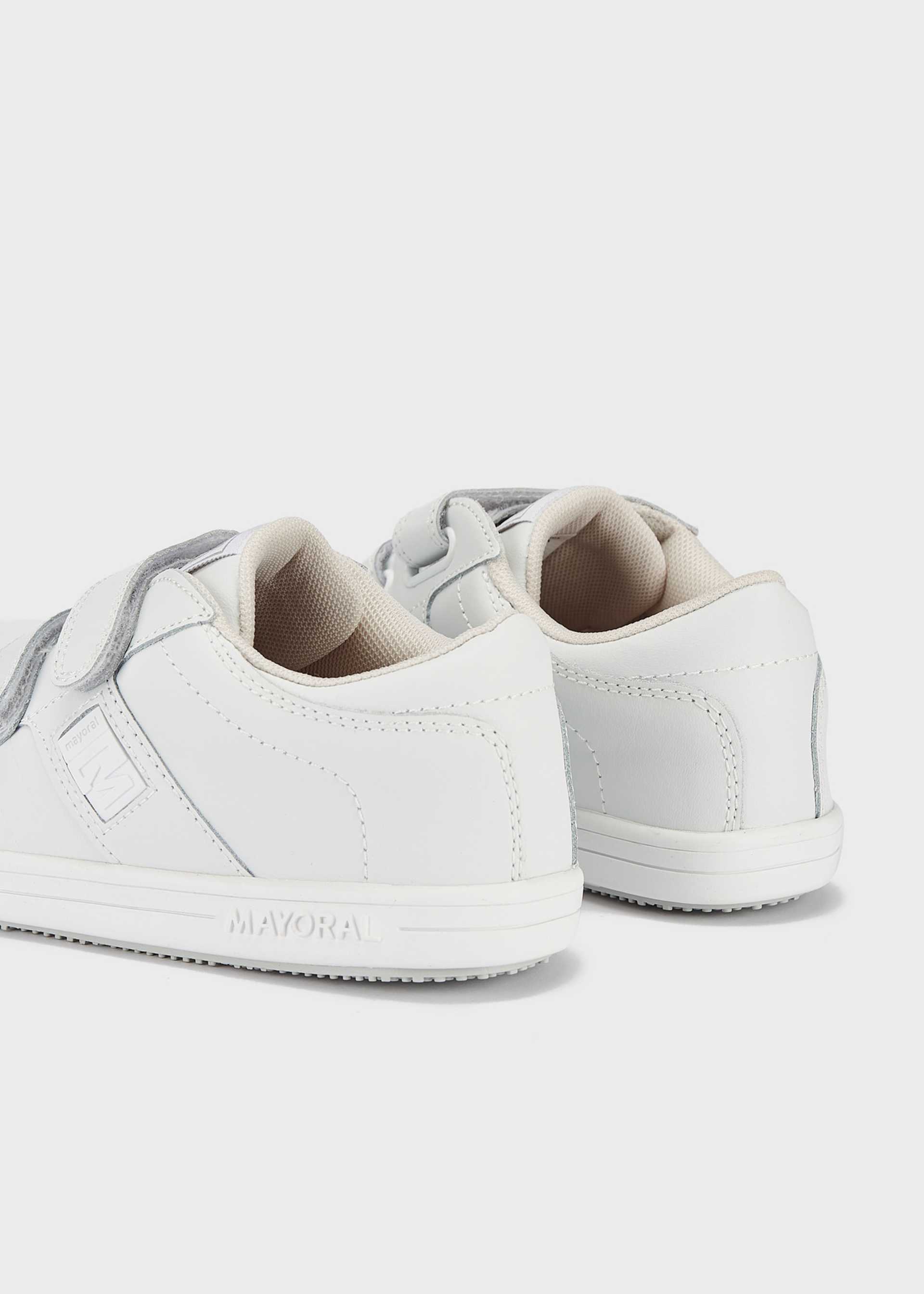 Scarpe sportive pelle con doppio velcro bambino