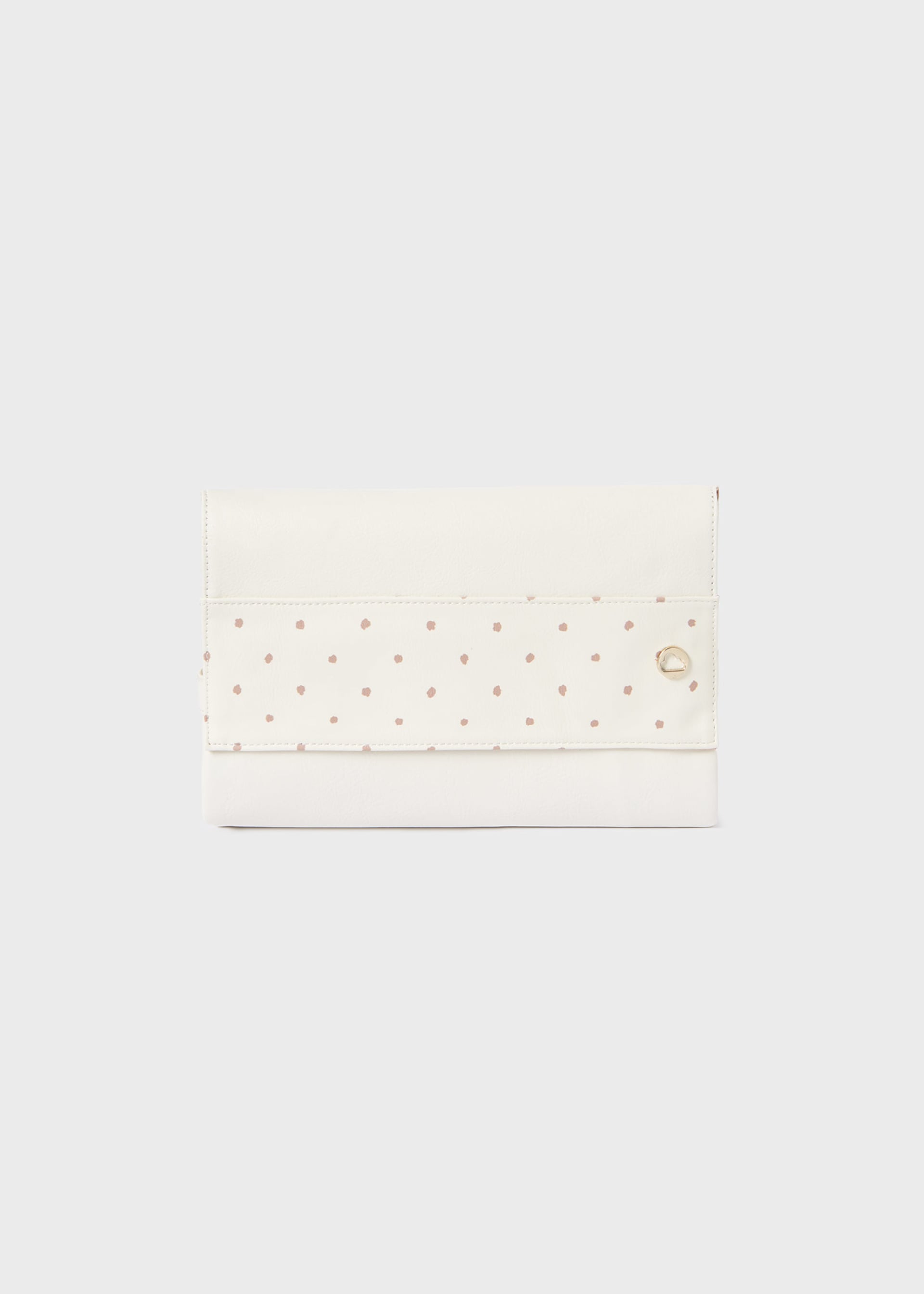 Portable baby changing mat with polka dots