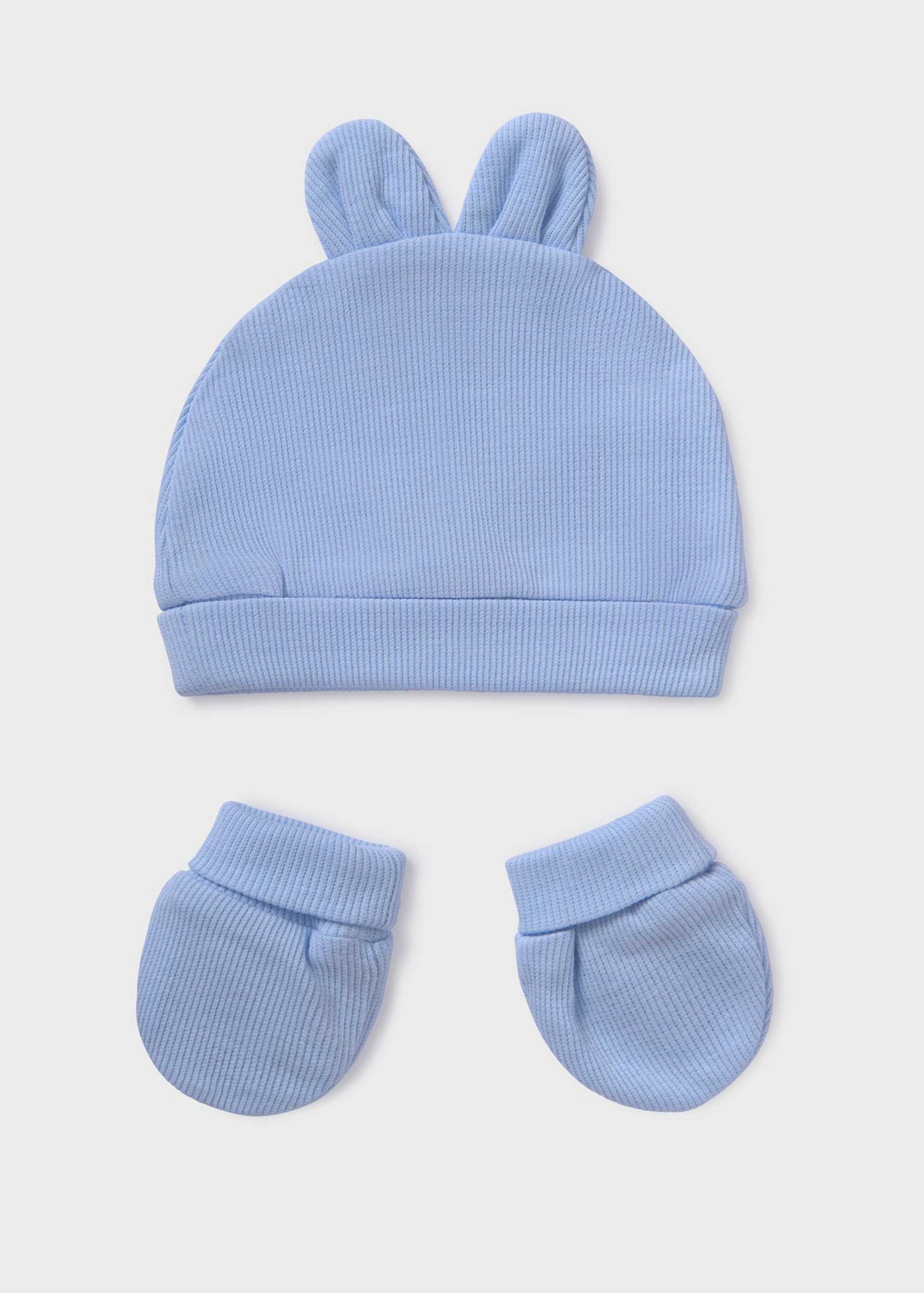 Комплект от шапка и ръкавички от памук Better Cotton за бебе Комплект от шапка и ръкавички от памук Better Cotton за бебе
