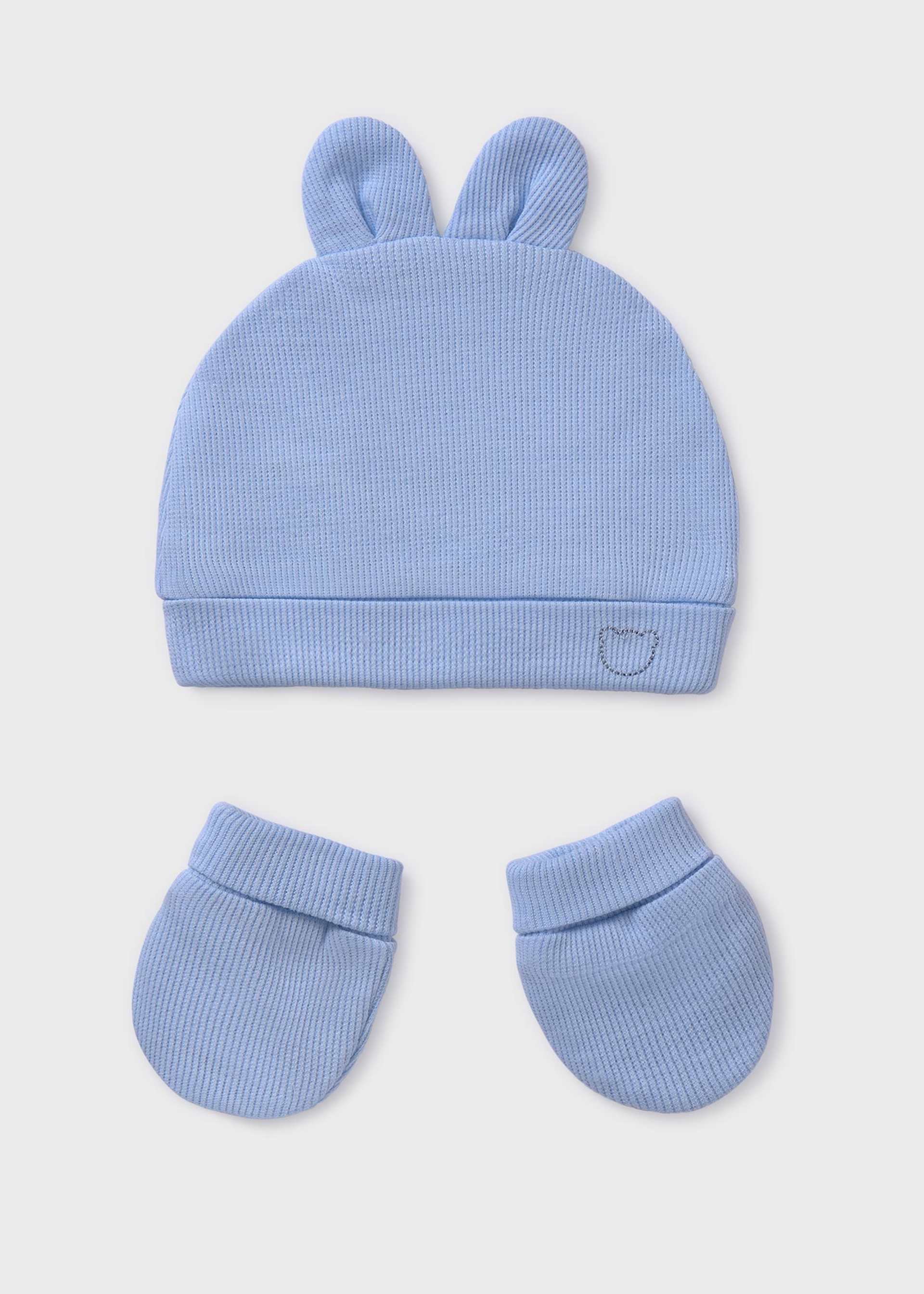 Комплект от шапка и ръкавички от памук Better Cotton за бебе Комплект от шапка и ръкавички от памук Better Cotton за бебе