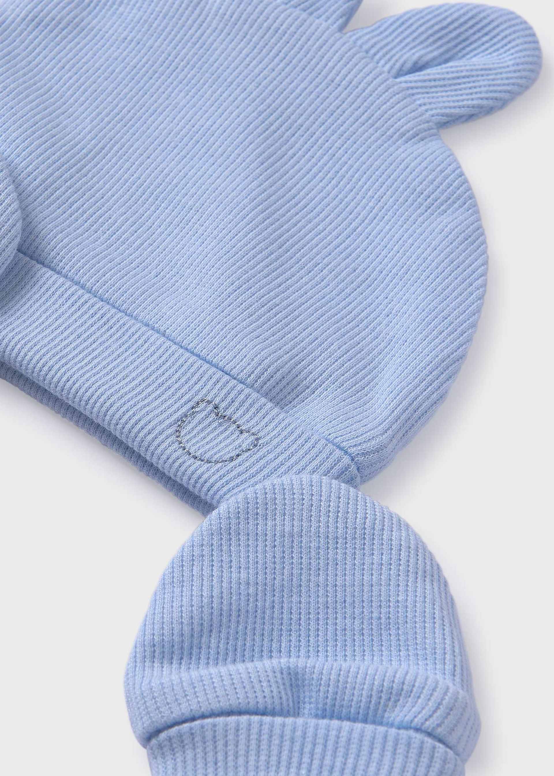 Комплект от шапка и ръкавички от памук Better Cotton за бебе Комплект от шапка и ръкавички от памук Better Cotton за бебе