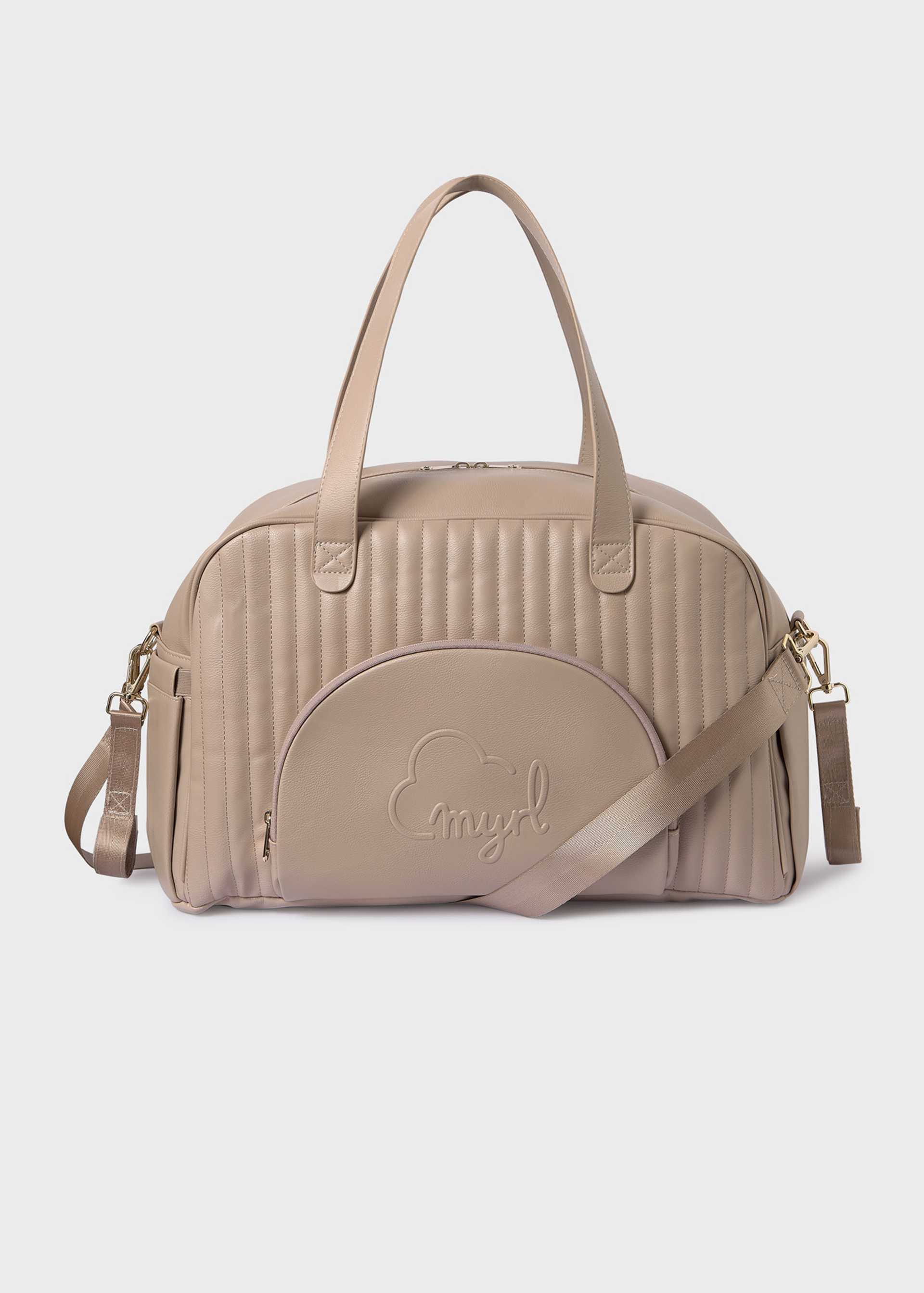 Padded baby changing bag