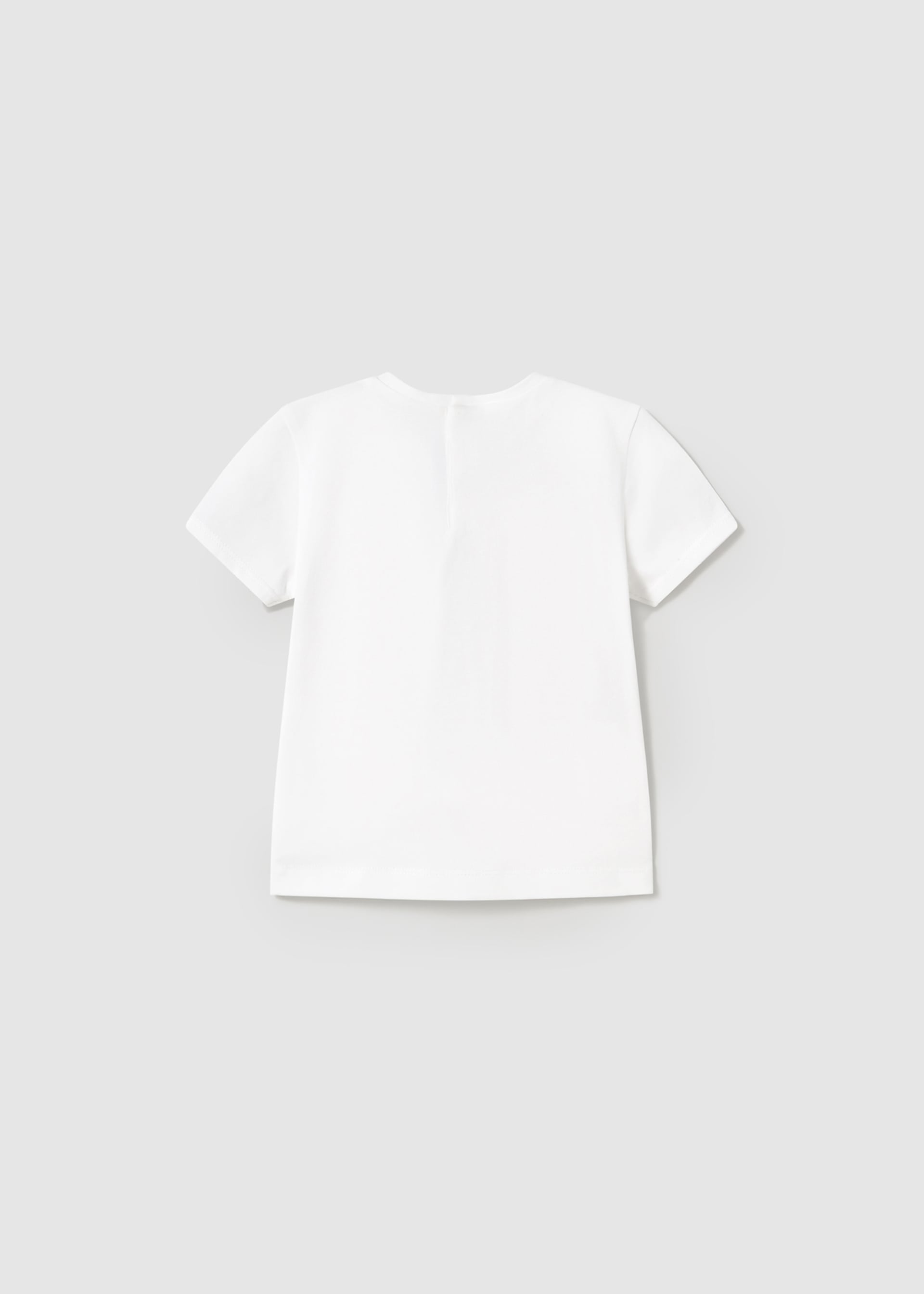 Baby basic t-shirt with metallic drawing Baby basic t-shirt with metallic drawing