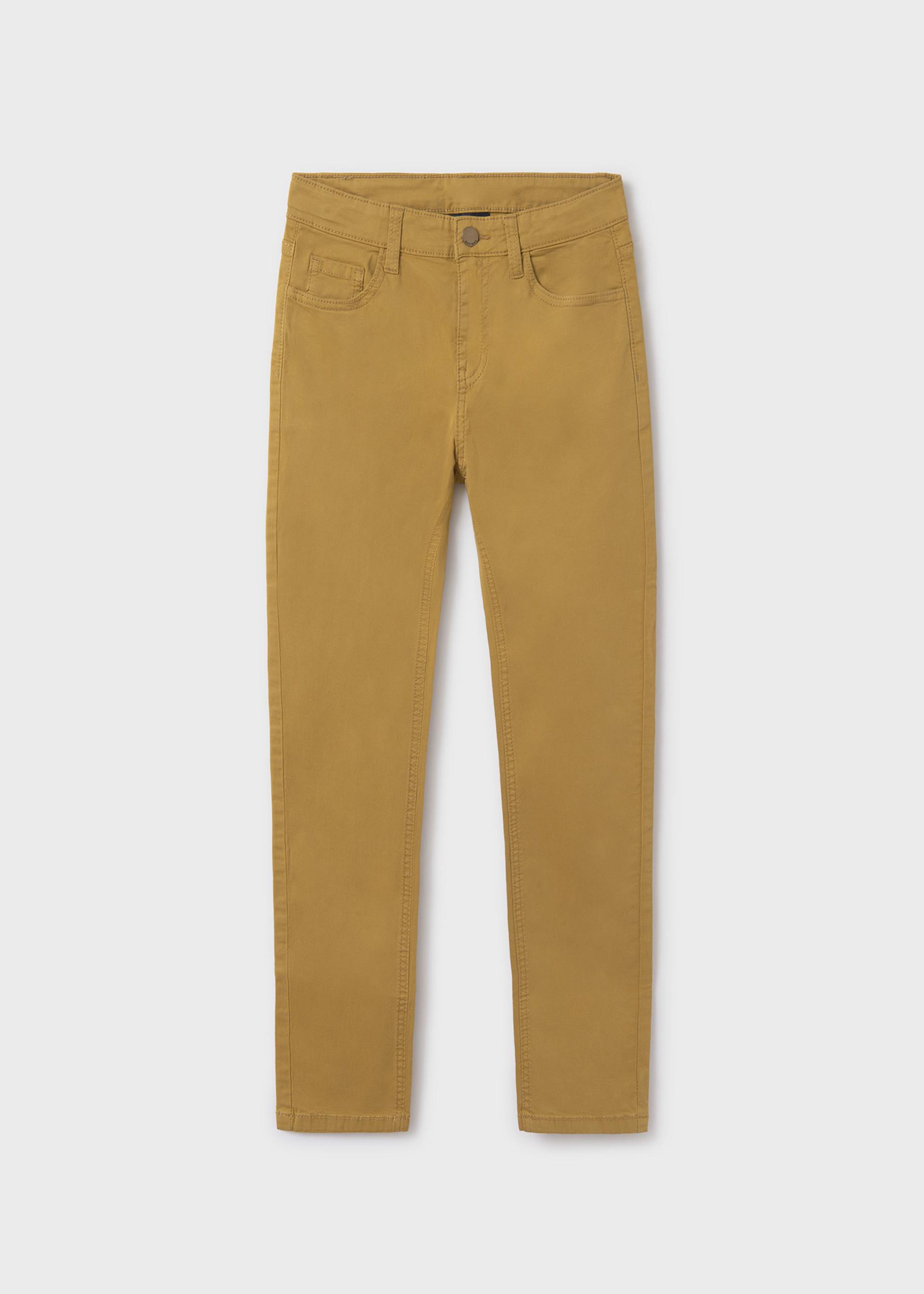 Pantalone aderente twill basico ragazzo