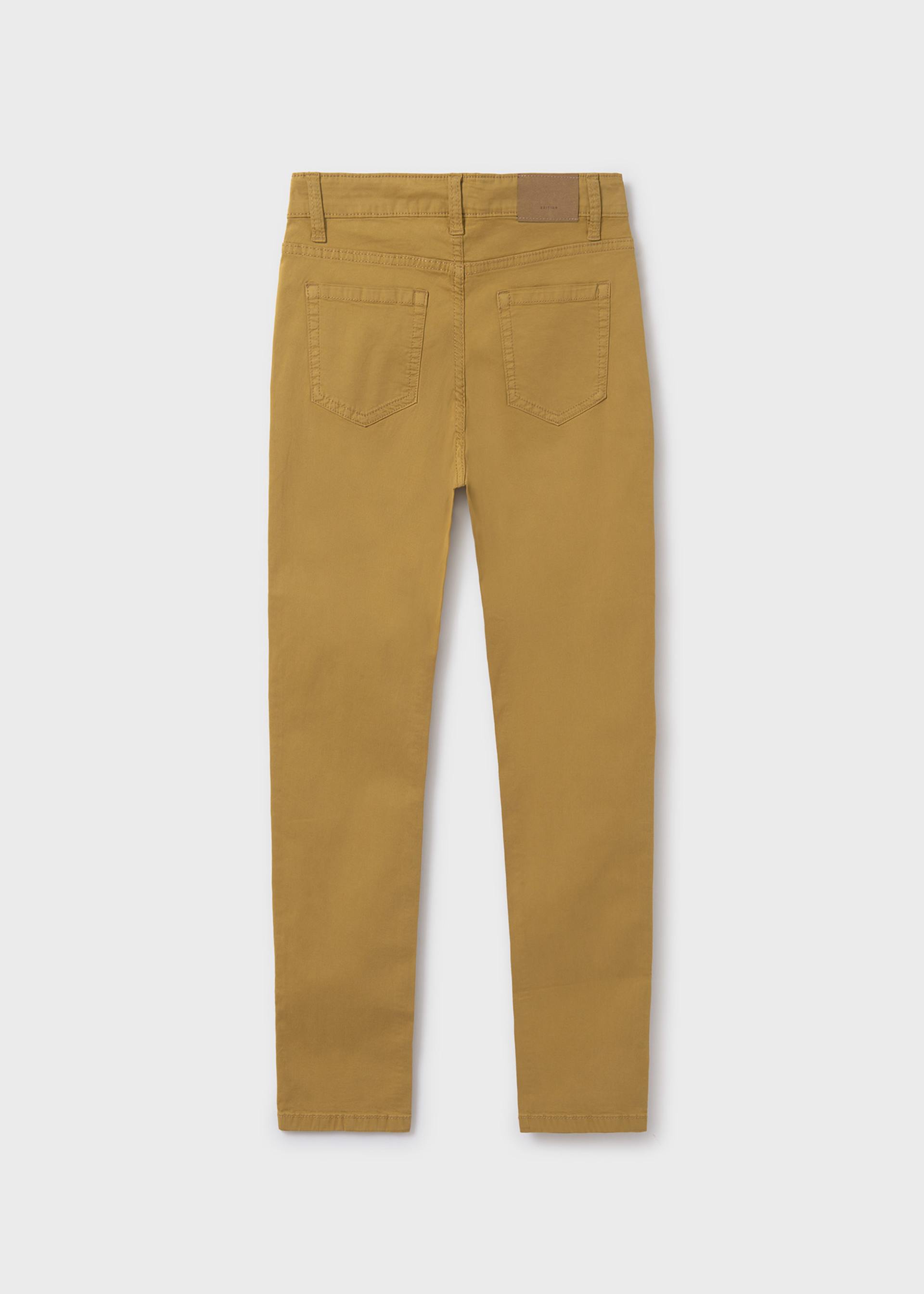 Pantalone aderente twill basico ragazzo
