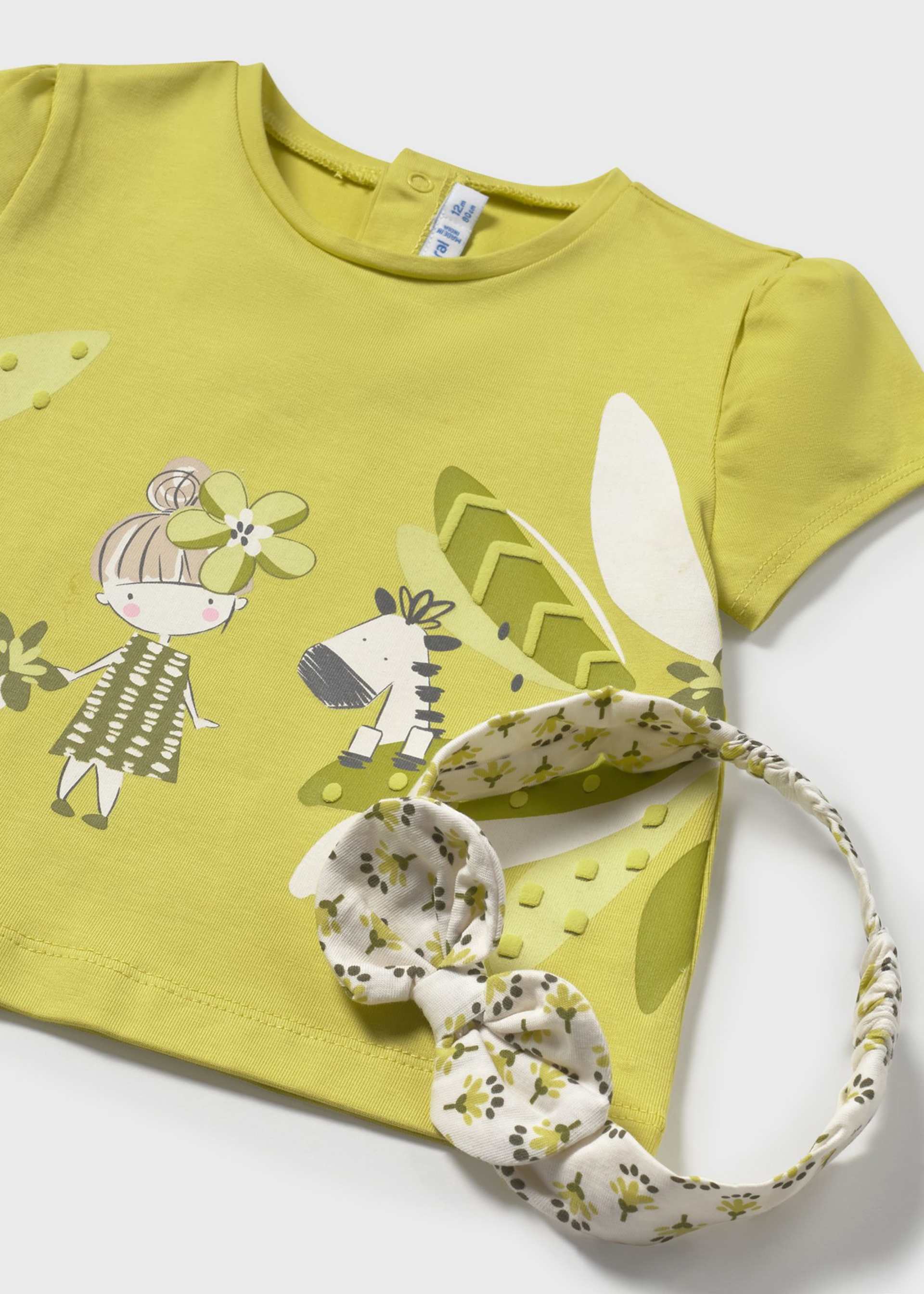 Playera con diadema estampada bebé Playera con diadema estampada bebé