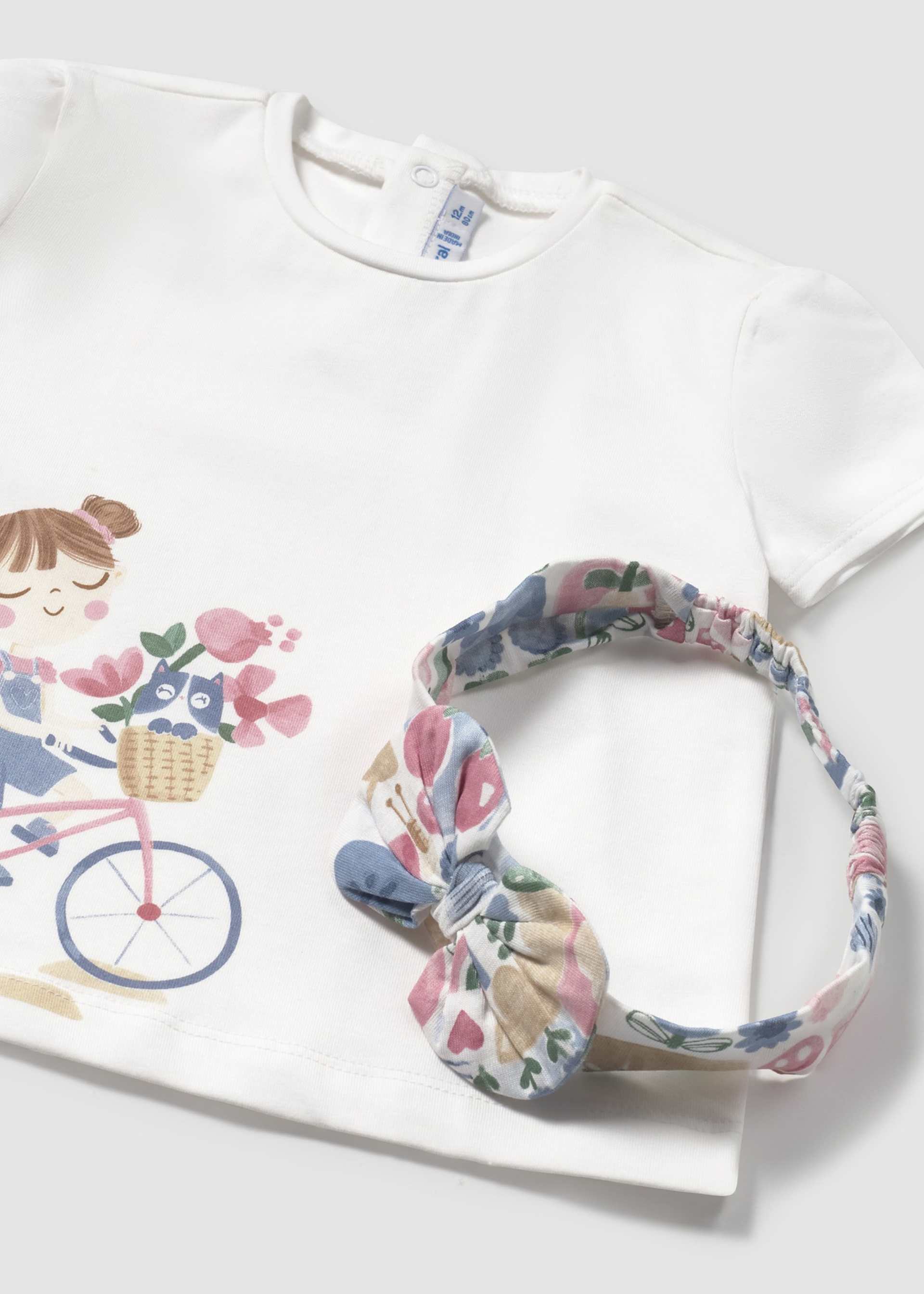 T-Shirt mit Haarband gemustert Baby T-Shirt mit Haarband gemustert Baby
