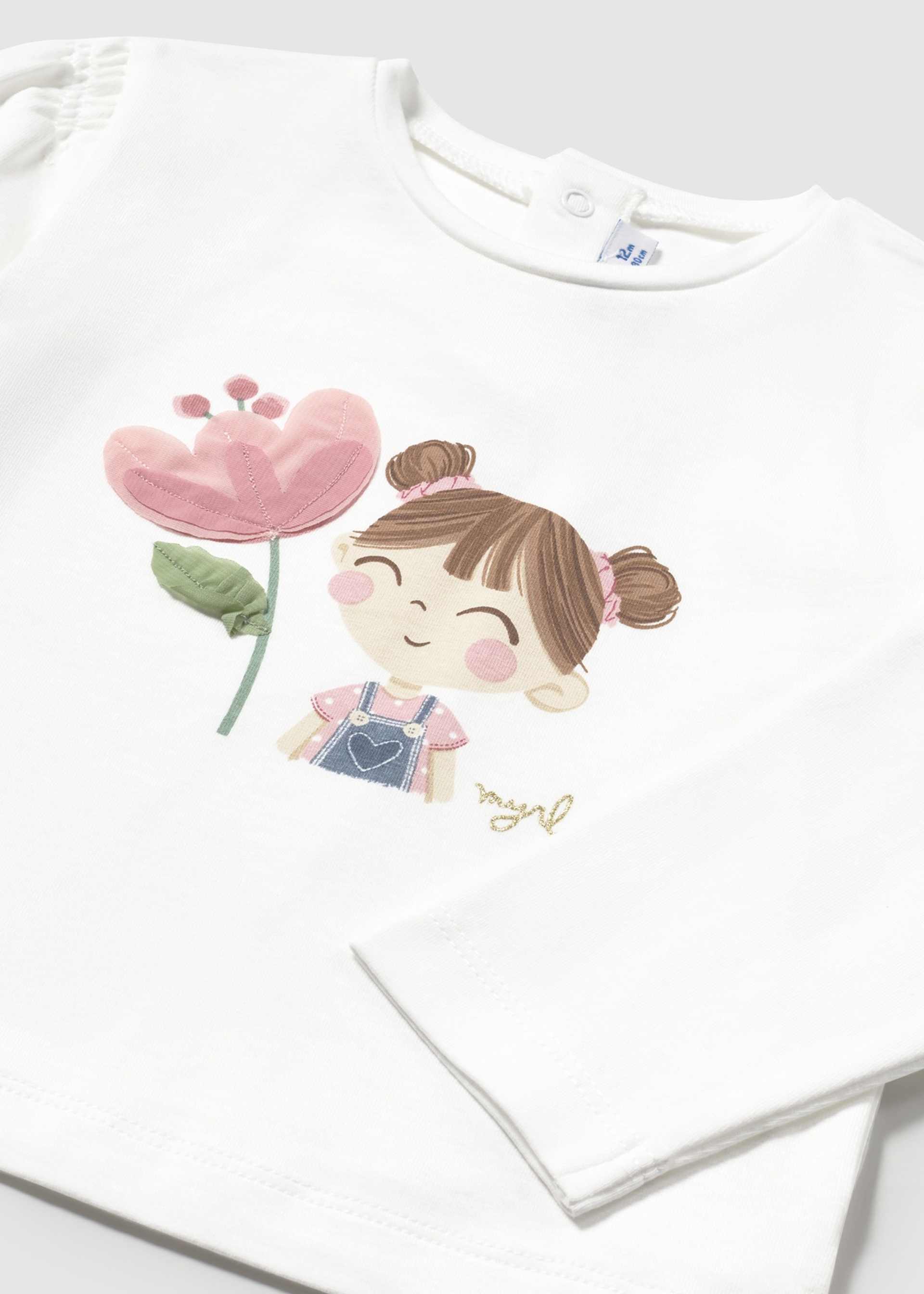 Baby long sleeved flower t-shirt