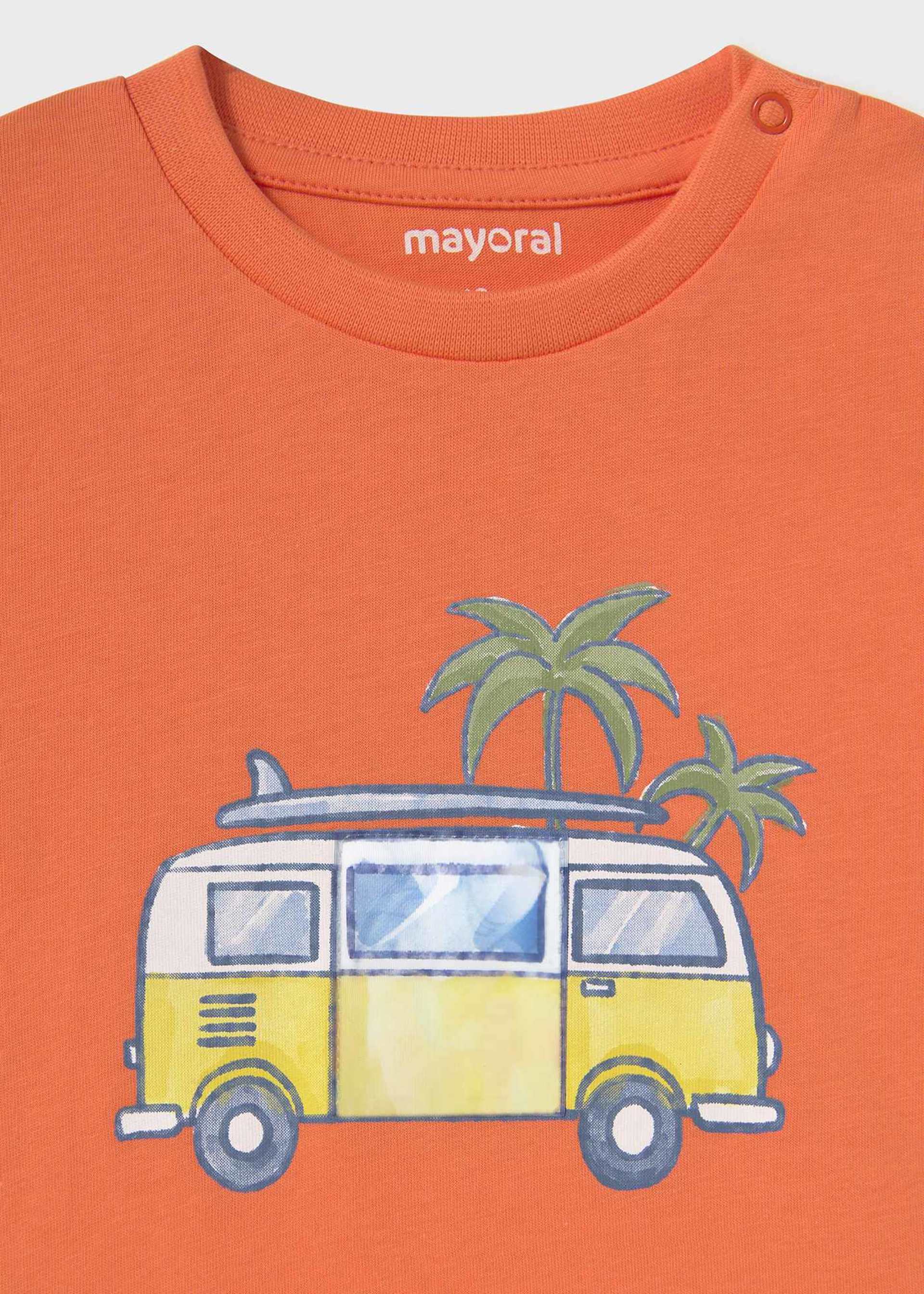 T-shirt interativa furgão bebé T-shirt interativa furgão bebé