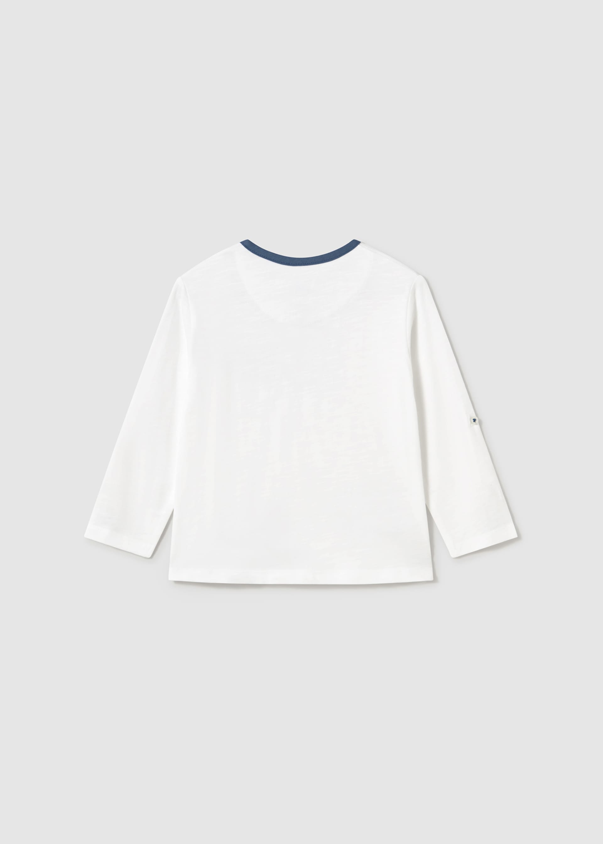 Baby long sleeved contrast neck t-shirt