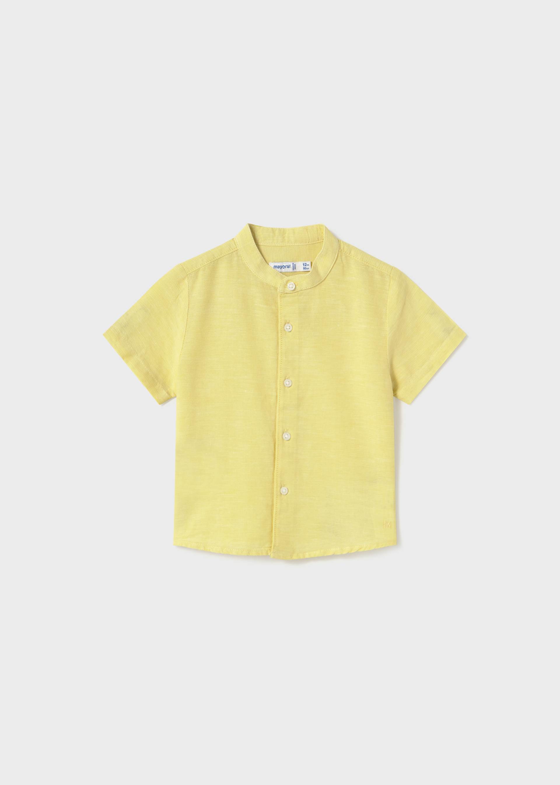 Baby mao collar linen shirt Baby mao collar linen shirt