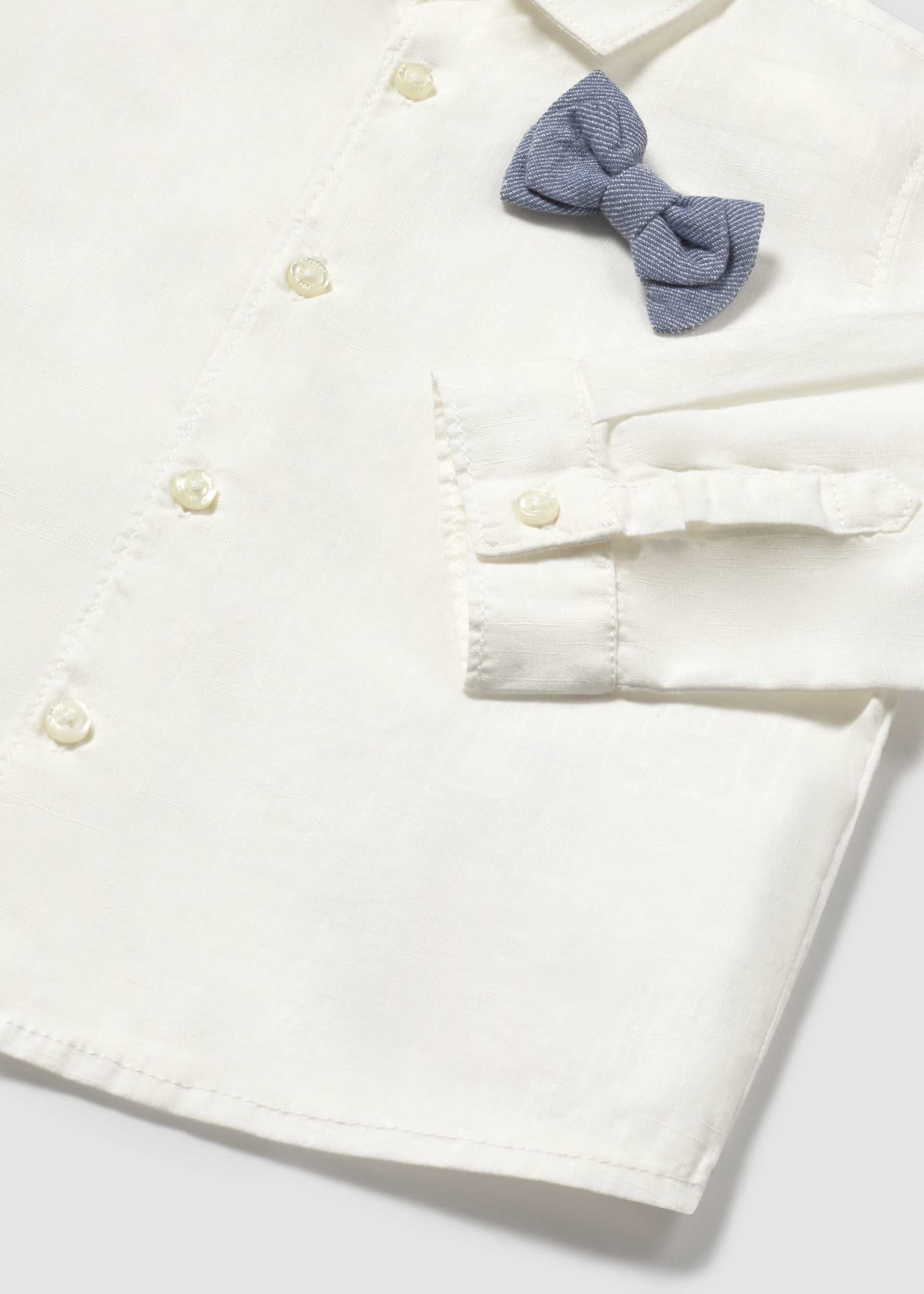 Camisa manga larga con corbatín bebé Camisa manga larga con corbatín bebé