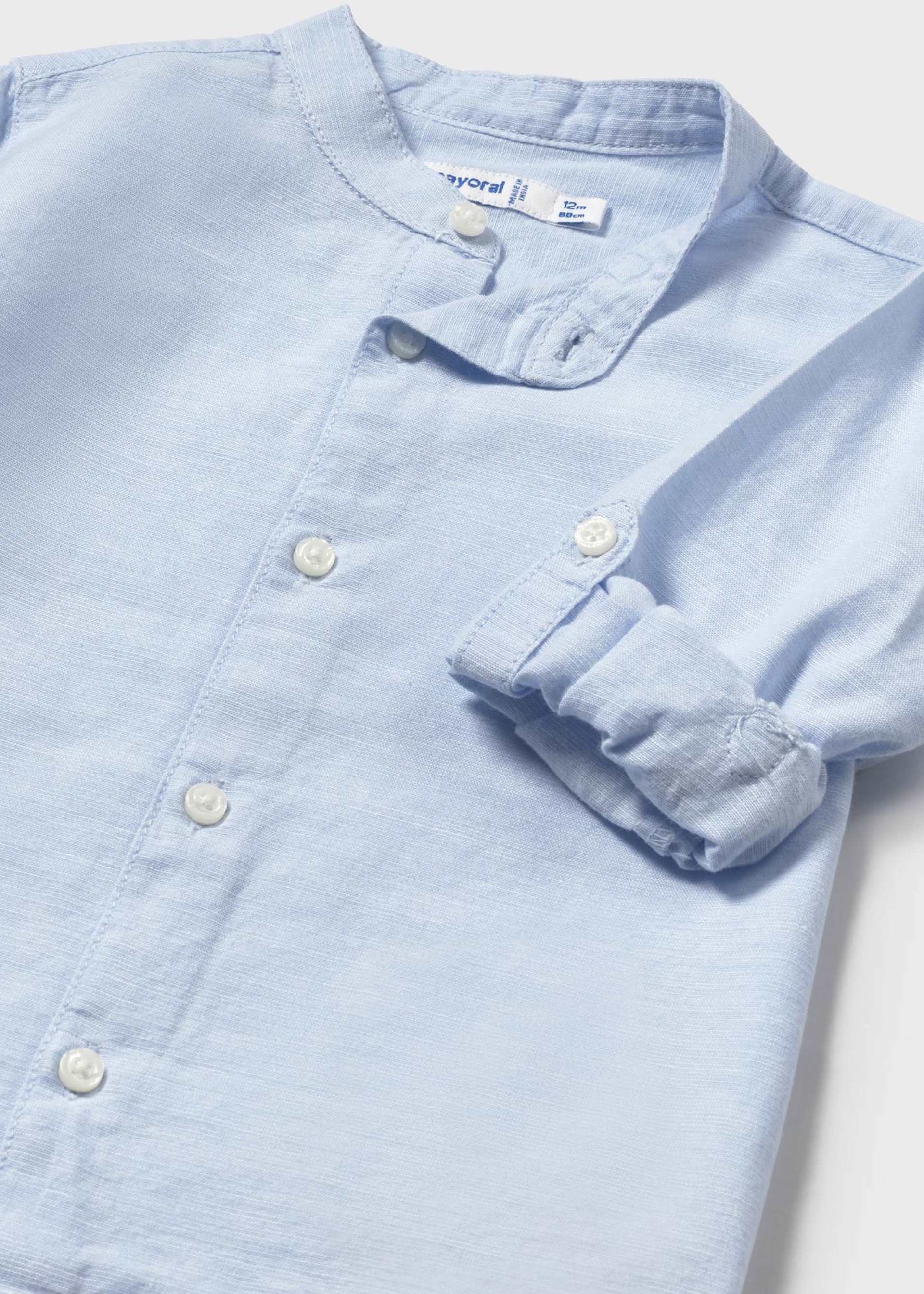 Baby Long-Sleeve Shirt Mandarin Collar Baby Long-Sleeve Shirt Mandarin Collar