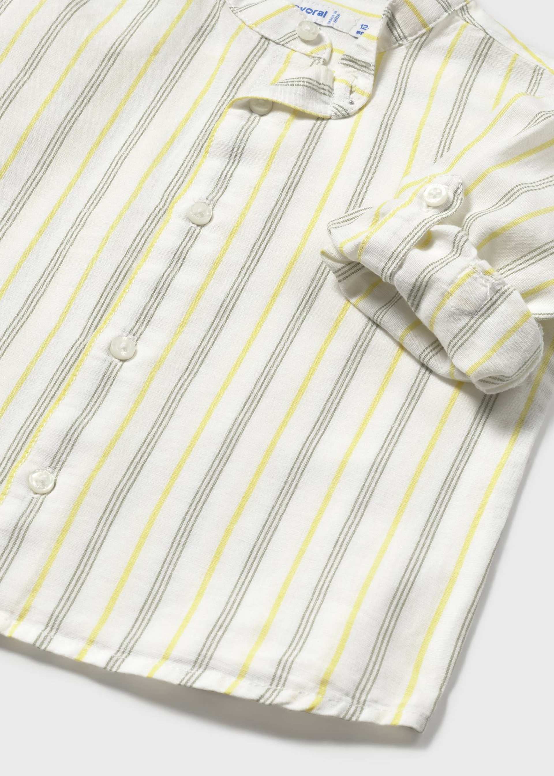 Chemise à manches longues col mao bébé Chemise à manches longues col mao bébé