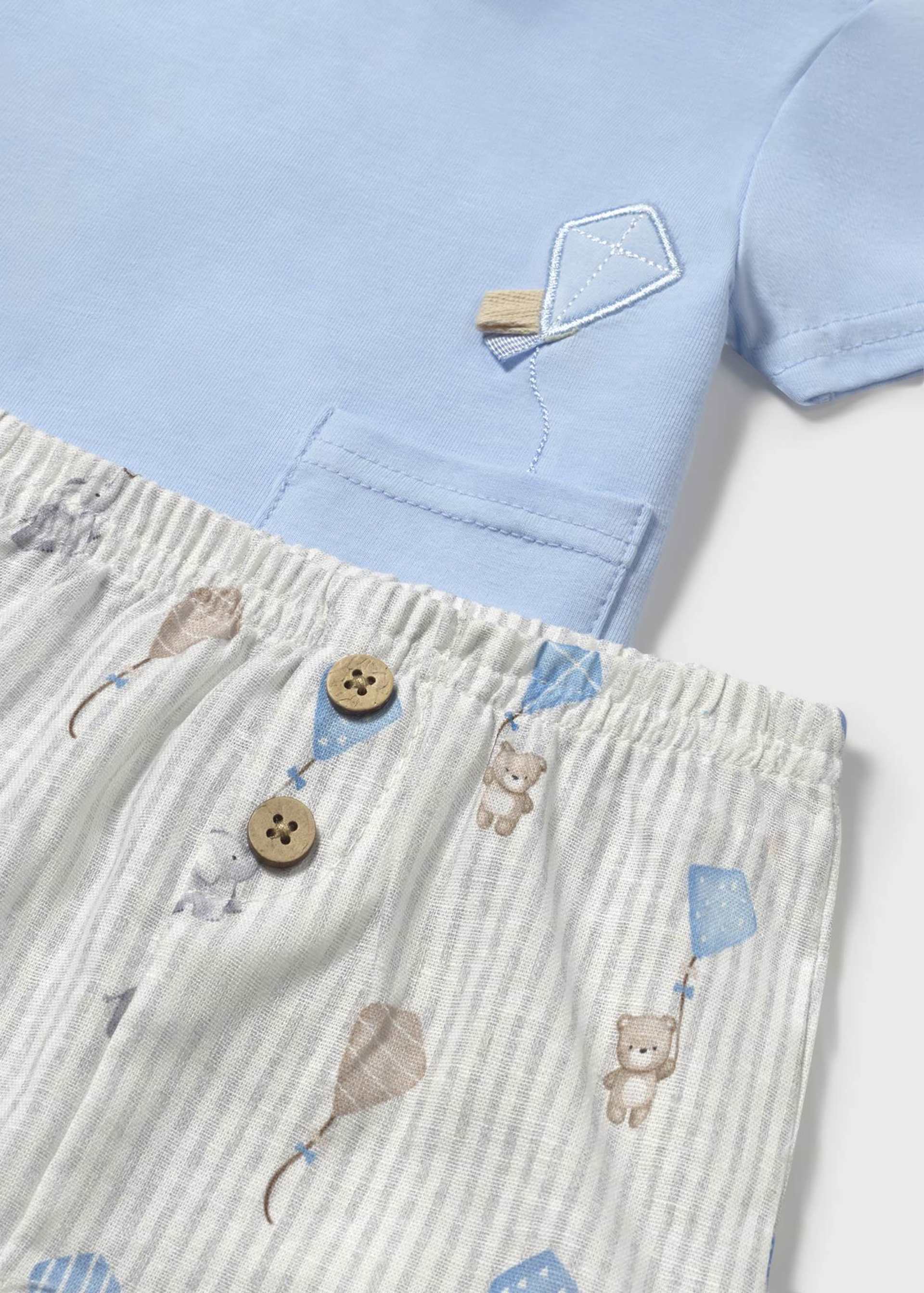 Newborn boy printed shorts and t-shirt set Newborn boy printed shorts and t-shirt set