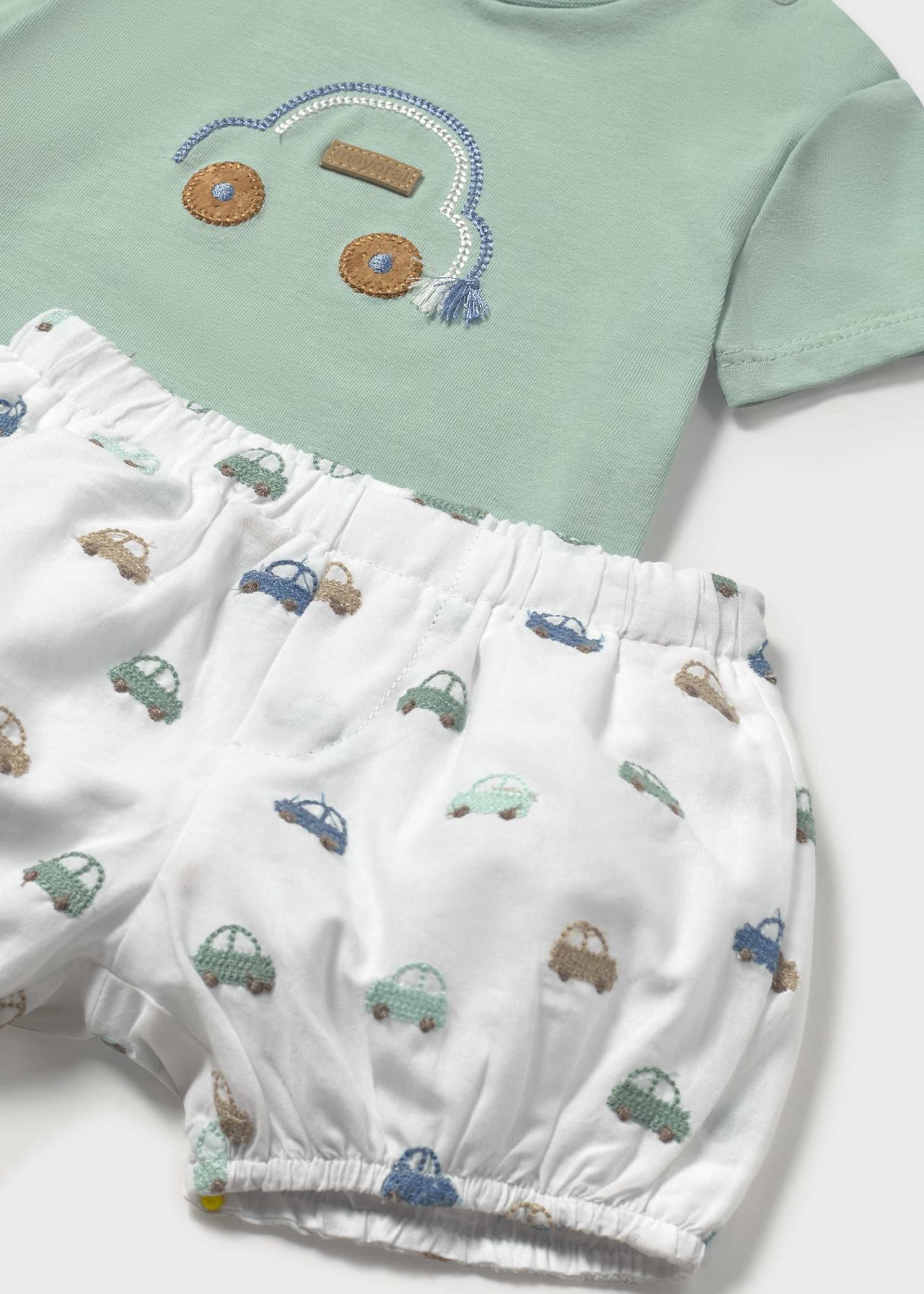 Conjunto calções cuequinha e t-shirt recém nascido Conjunto calções cuequinha e t-shirt recém nascido