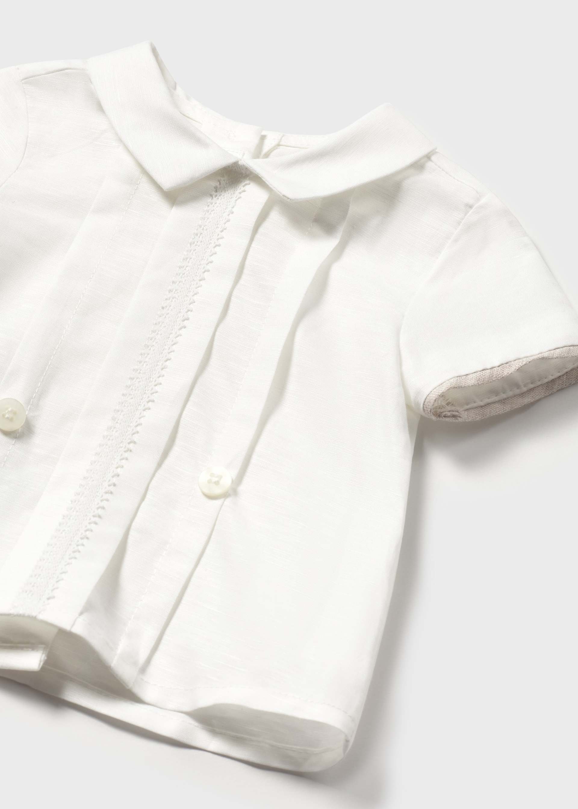 Ensemble cérémonie short et chemise nouveau-né Ensemble cérémonie short et chemise nouveau-né