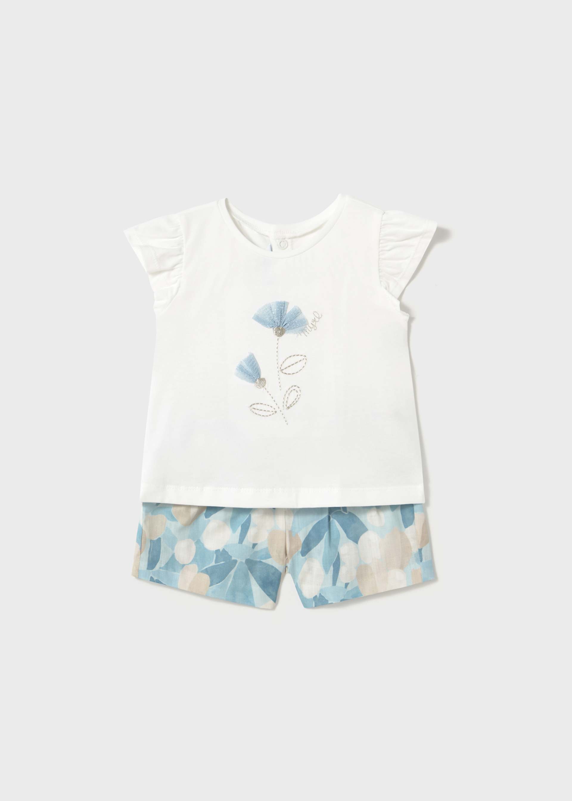 Set kurze Hose Blumenprint und T-Shirt Baby Set kurze Hose Blumenprint und T-Shirt Baby