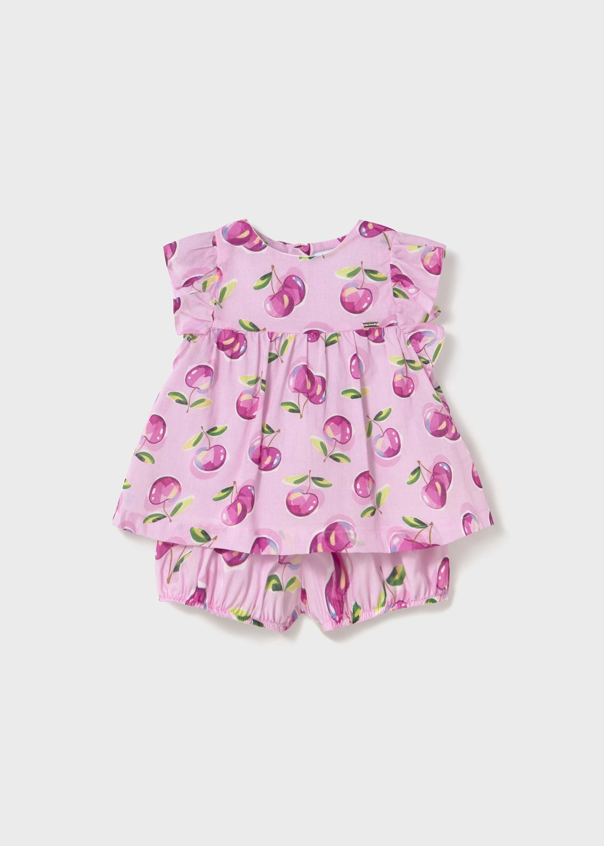 Baby fruit print bloomer shorts and blouse set Baby fruit print bloomer shorts and blouse set