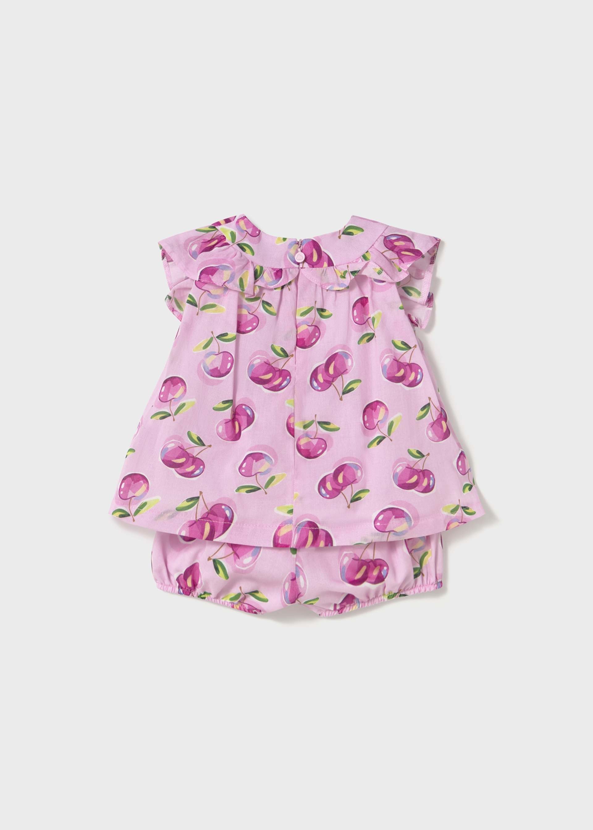Conjunto short bombacho y blusón frutas bebé