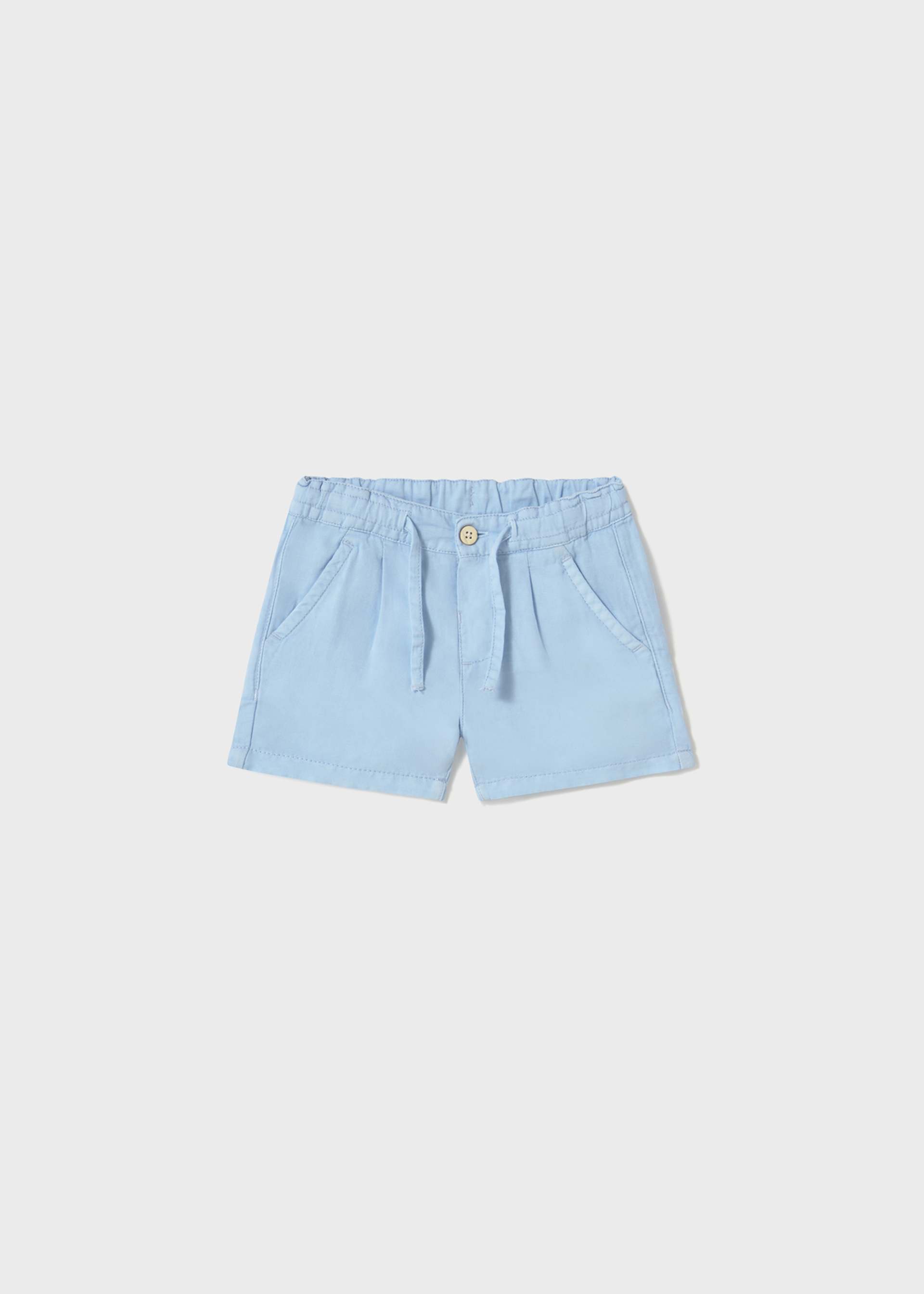 Bermudas corte folgado com linho bebé Bermudas corte folgado com linho bebé