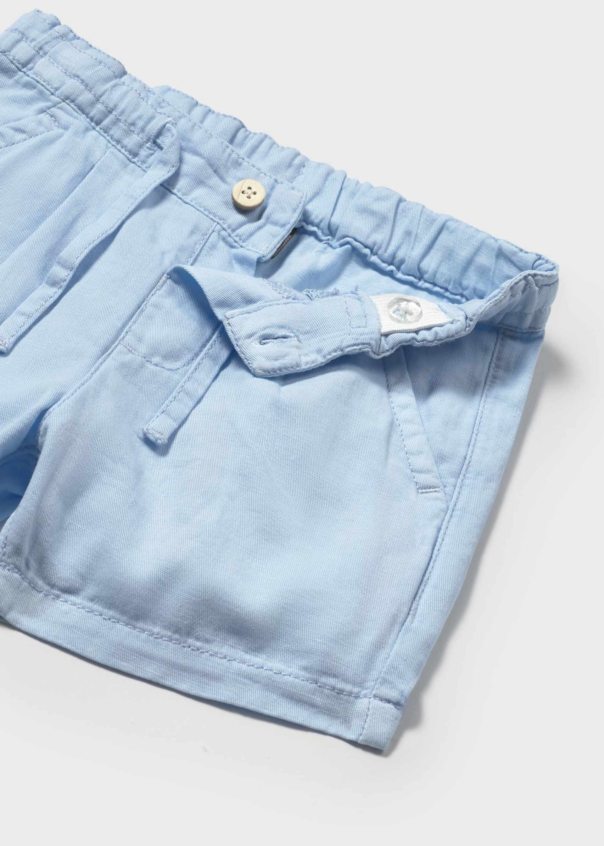 Bermudas corte folgado com linho bebé Bermudas corte folgado com linho bebé