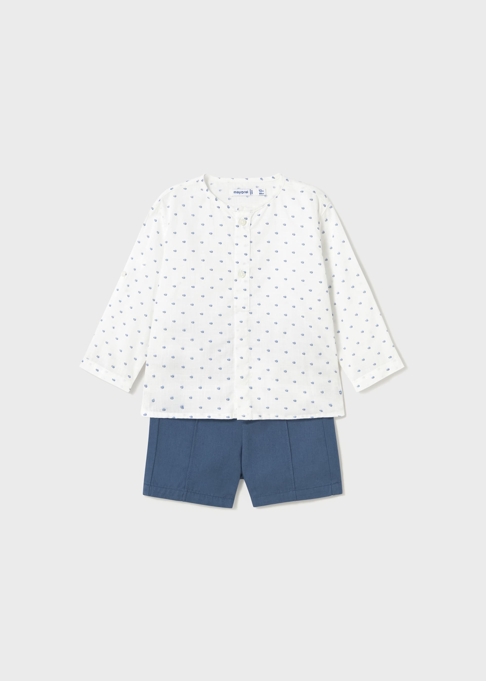 Ensemble bermuda et chemise imprimée bébé