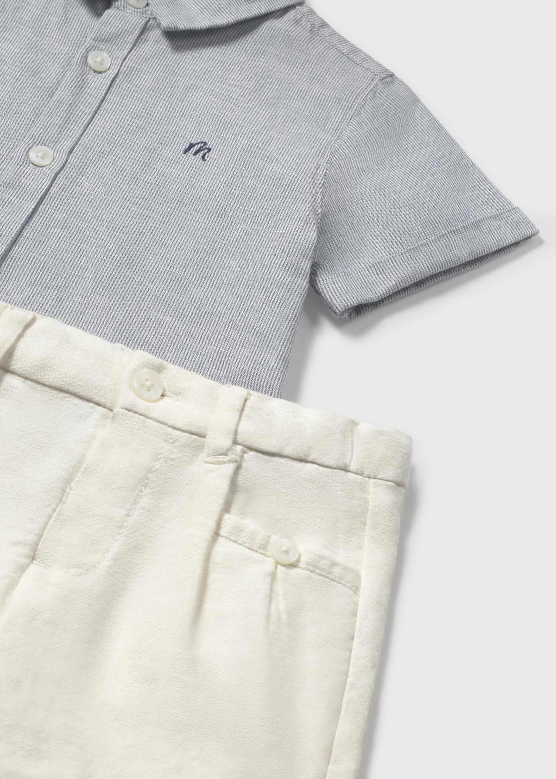Conjunto bermuda y camisa vestir bebé Conjunto bermuda y camisa vestir bebé