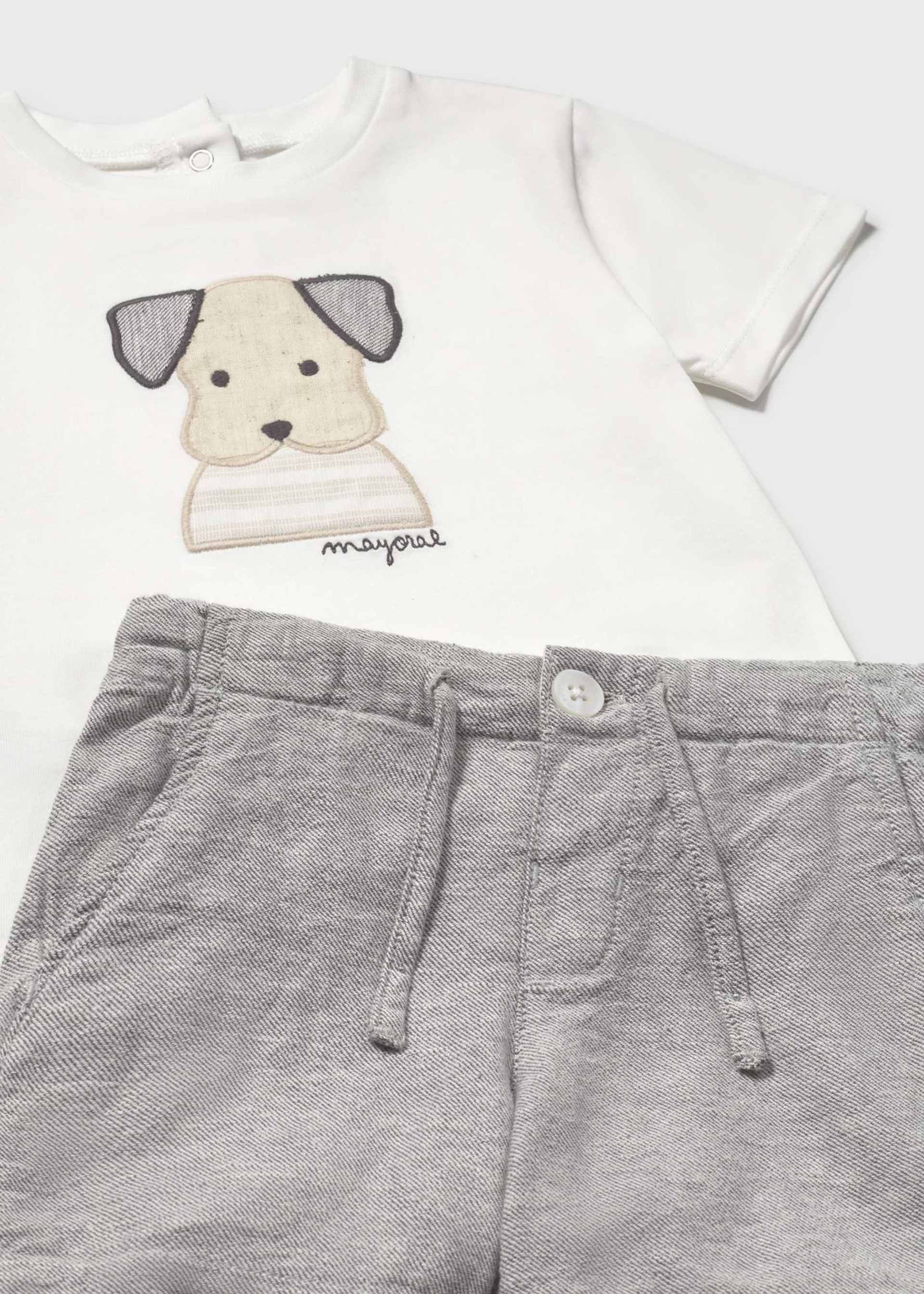 Baby Shorts and Dog T-Shirt Set Baby Shorts and Dog T-Shirt Set