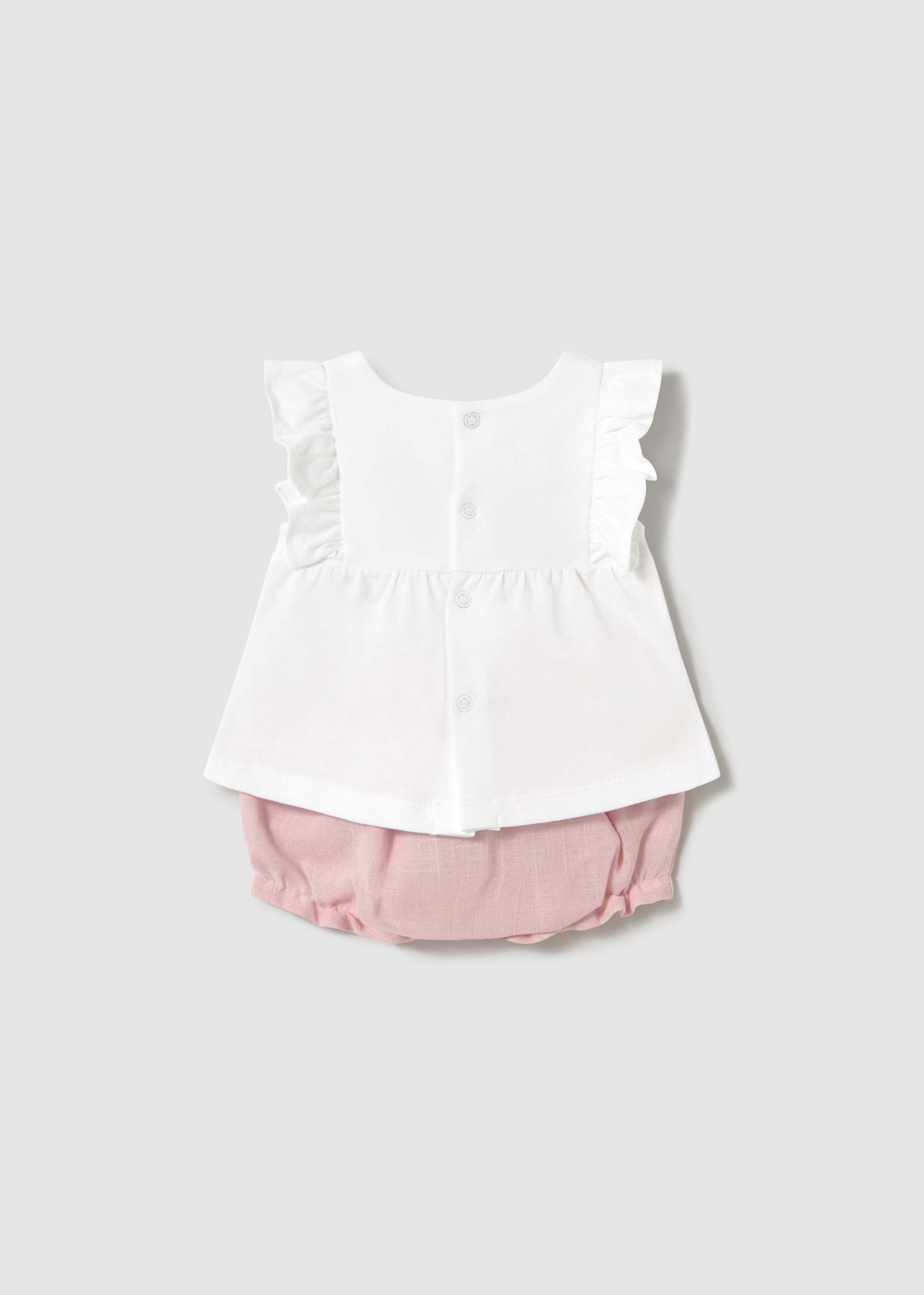 Conjunto tapa fraldas e t-shirt recém nascida