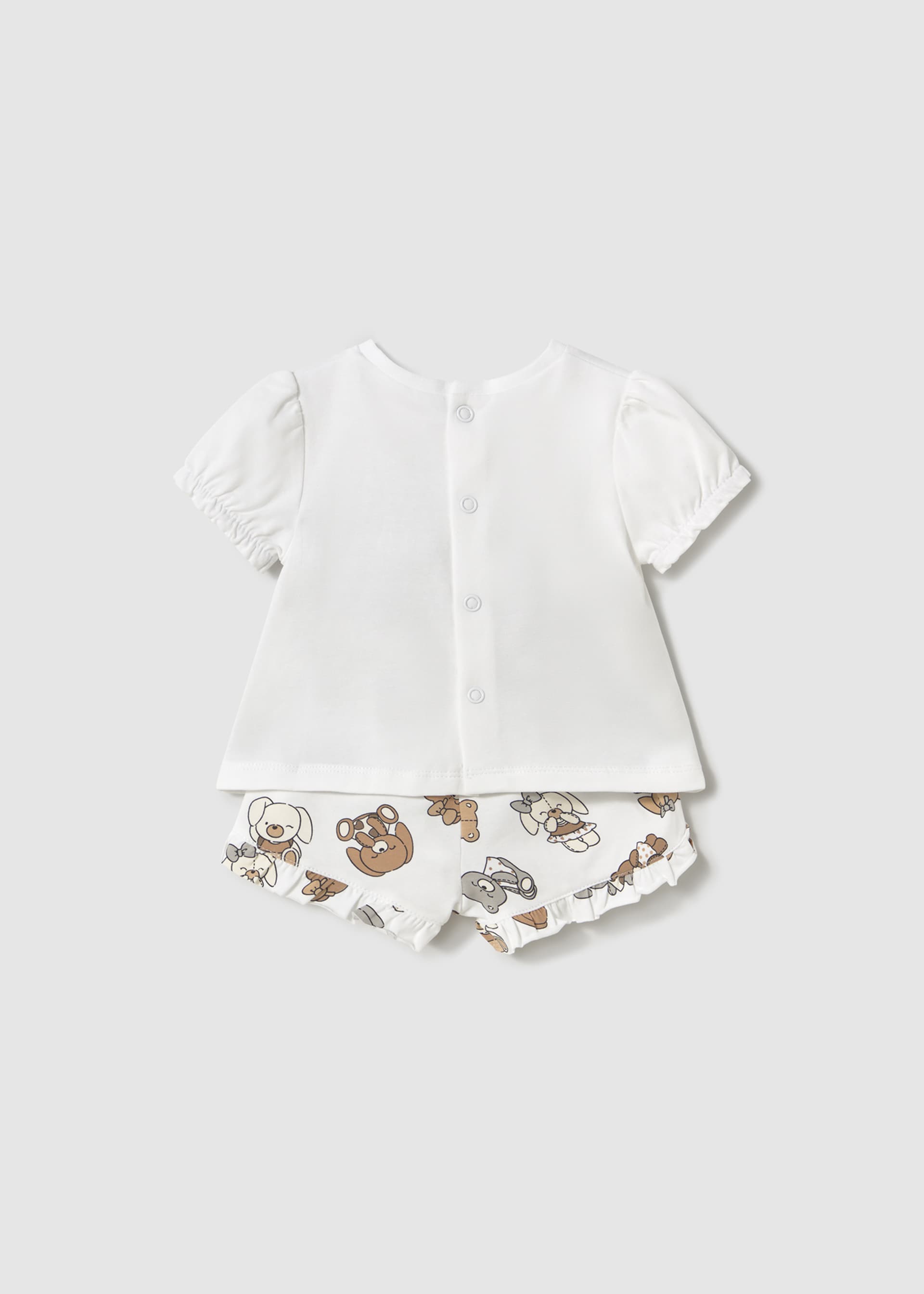 Conjunto pantalón corto y camiseta recién nacida