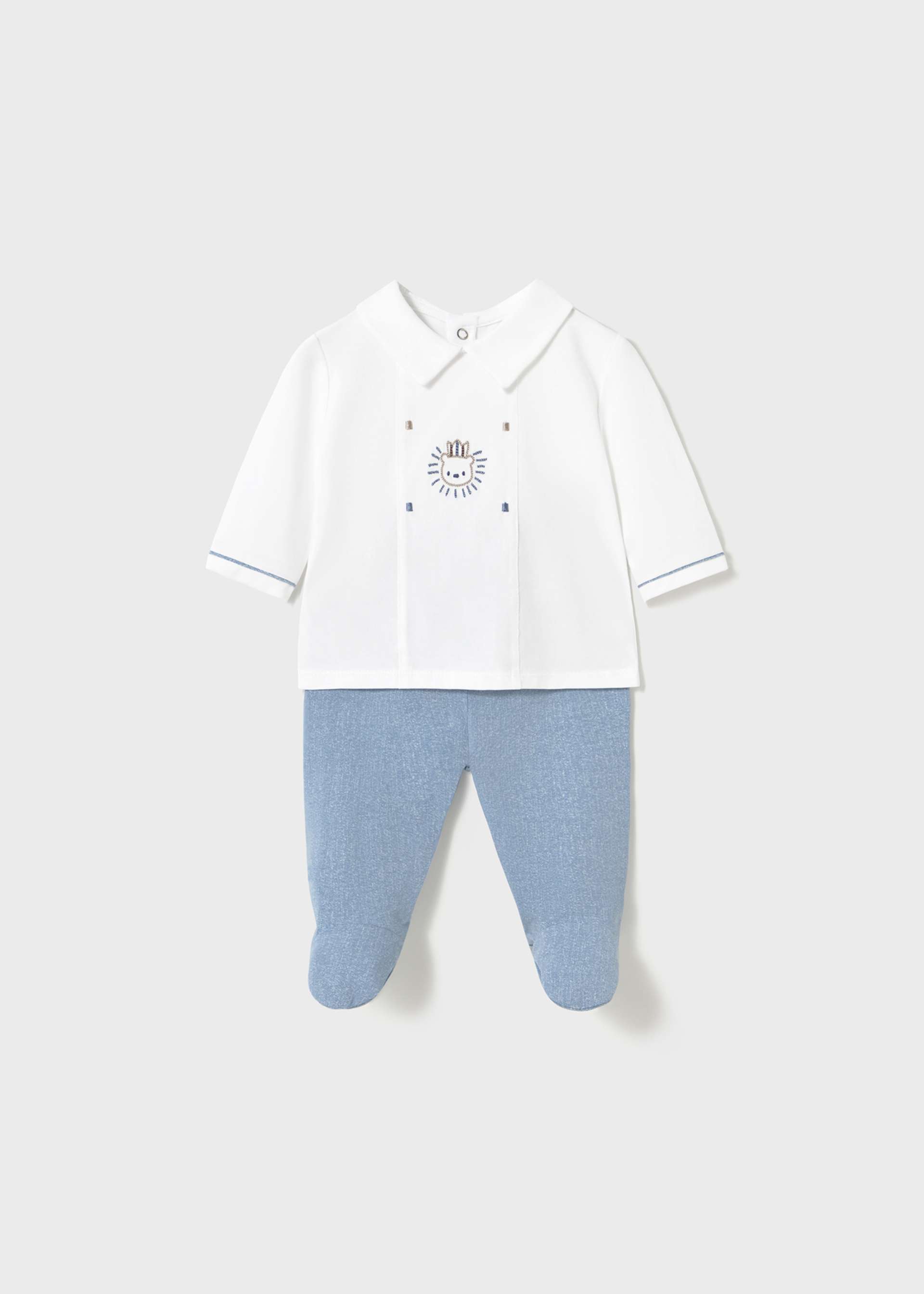 Newborn Pants and Collared T-Shirt Set