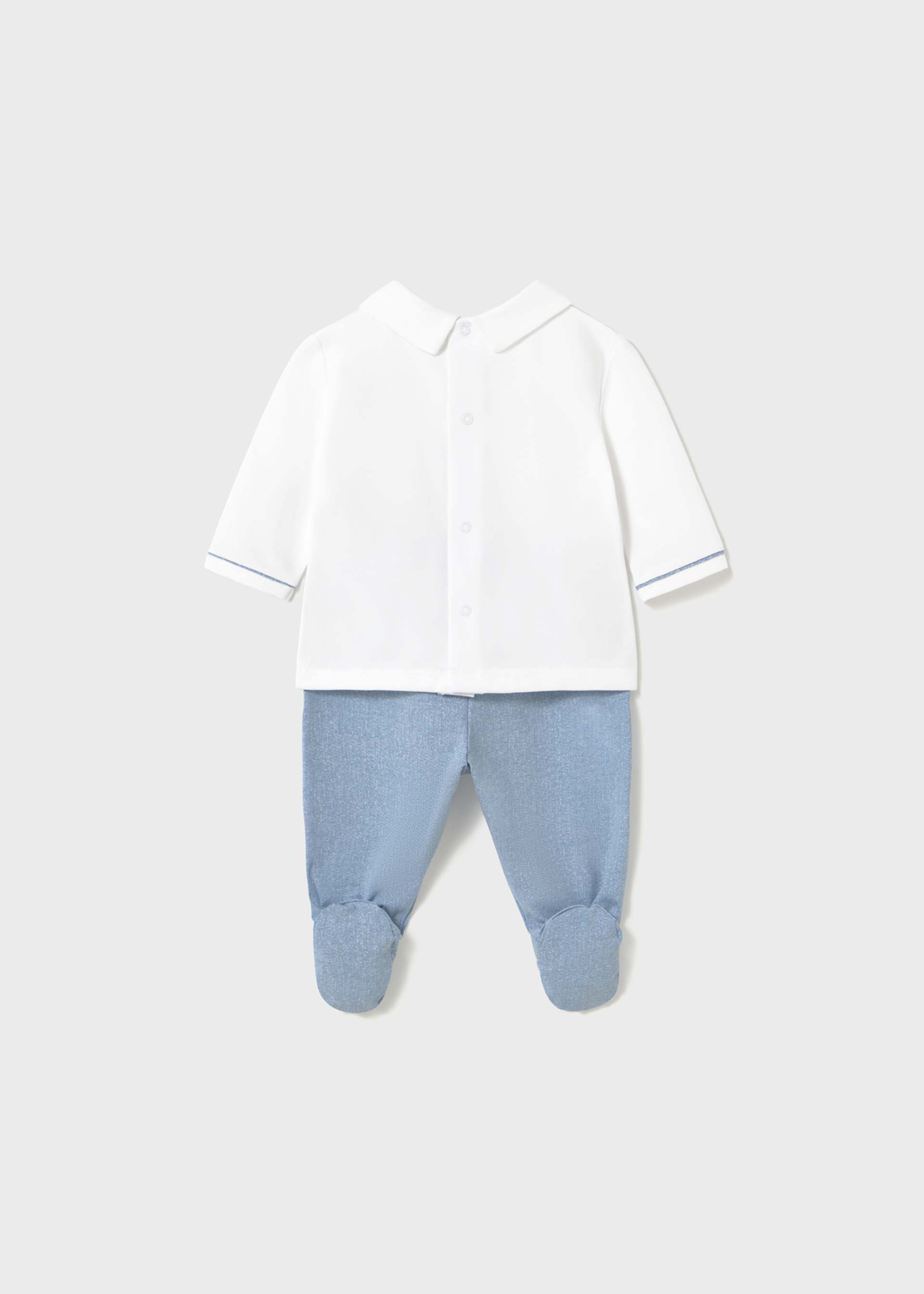 Newborn Pants and Collared T-Shirt Set
