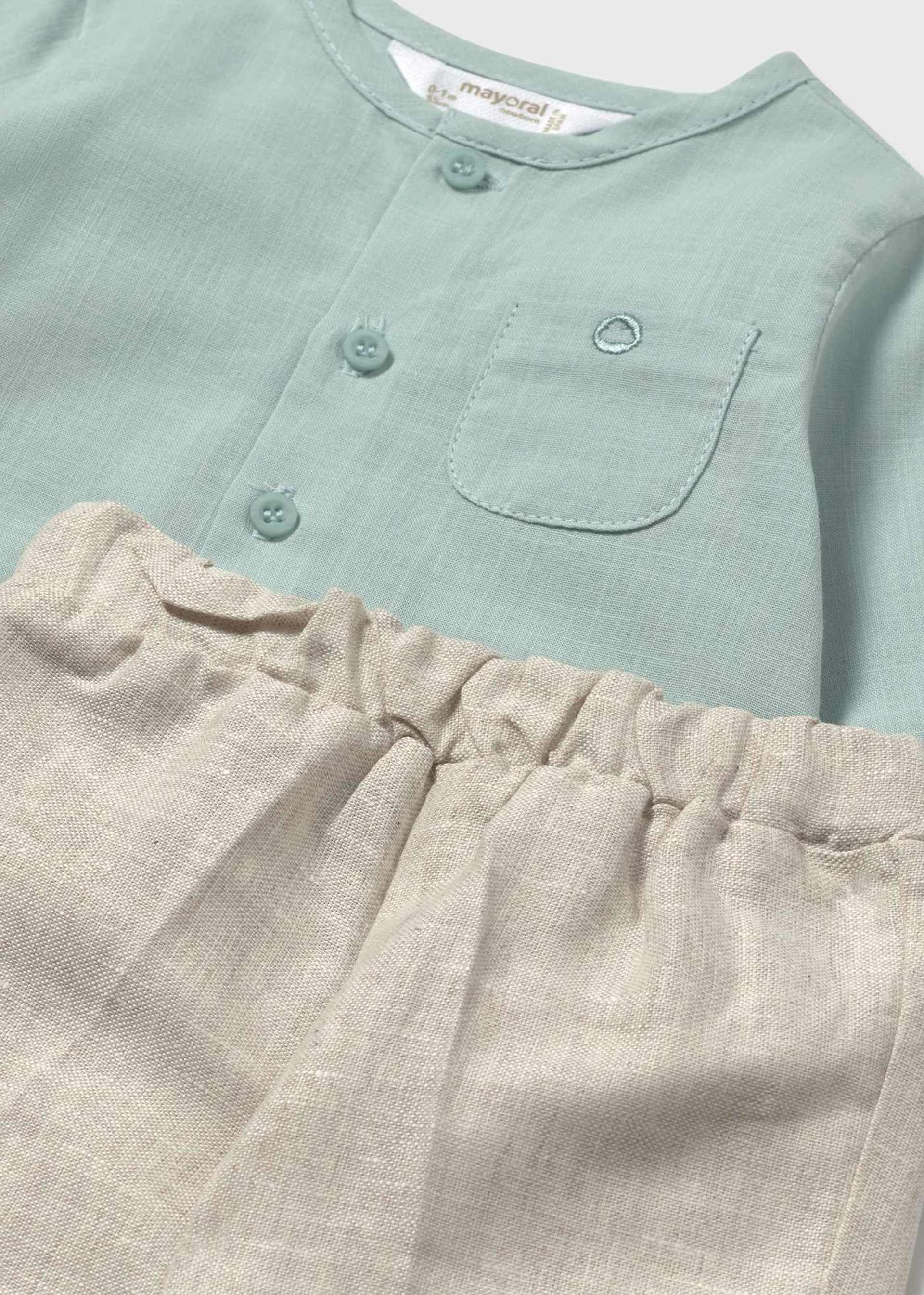 Newborn boy trousers and shirt set