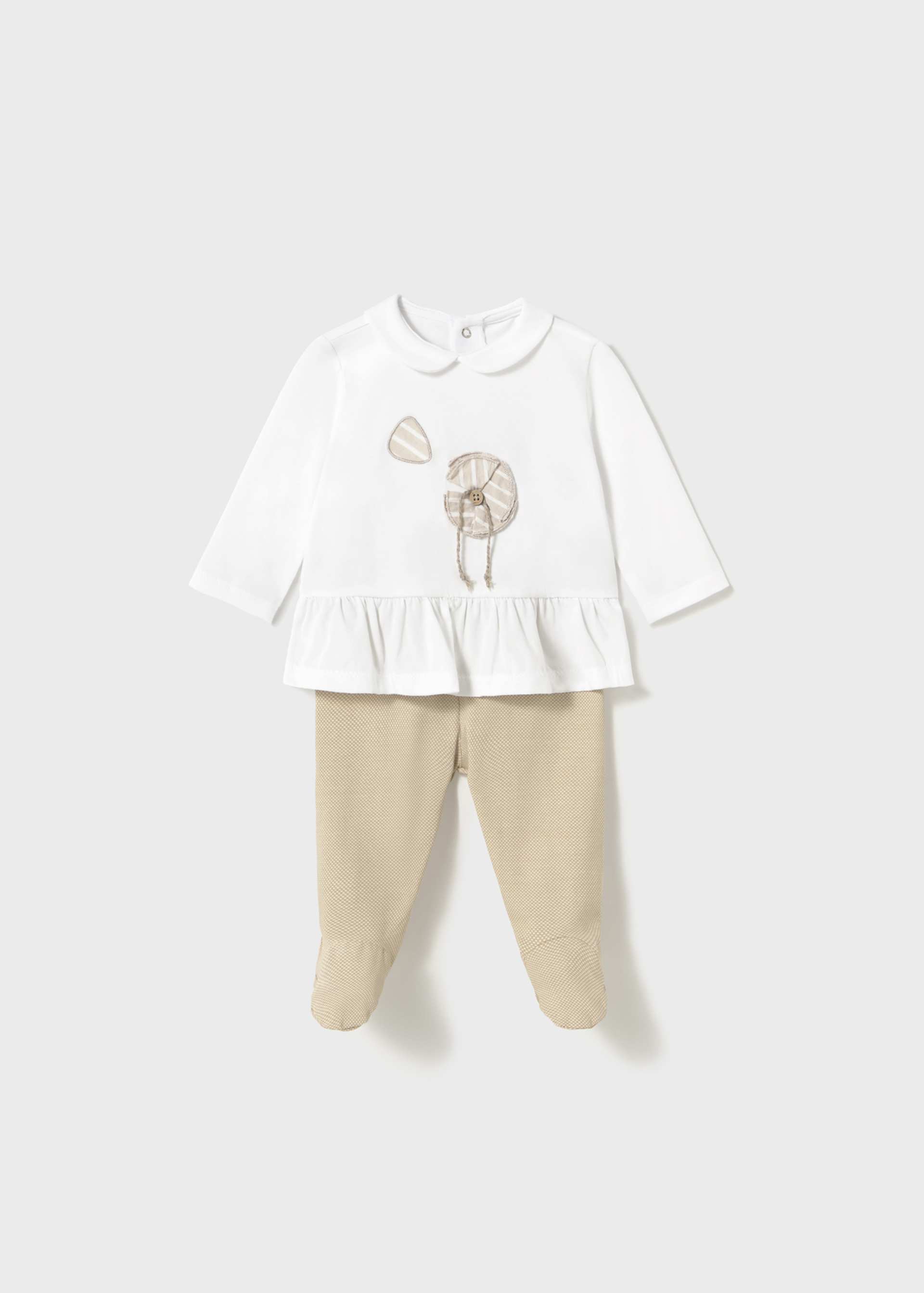 Newborn girl leggings and top set