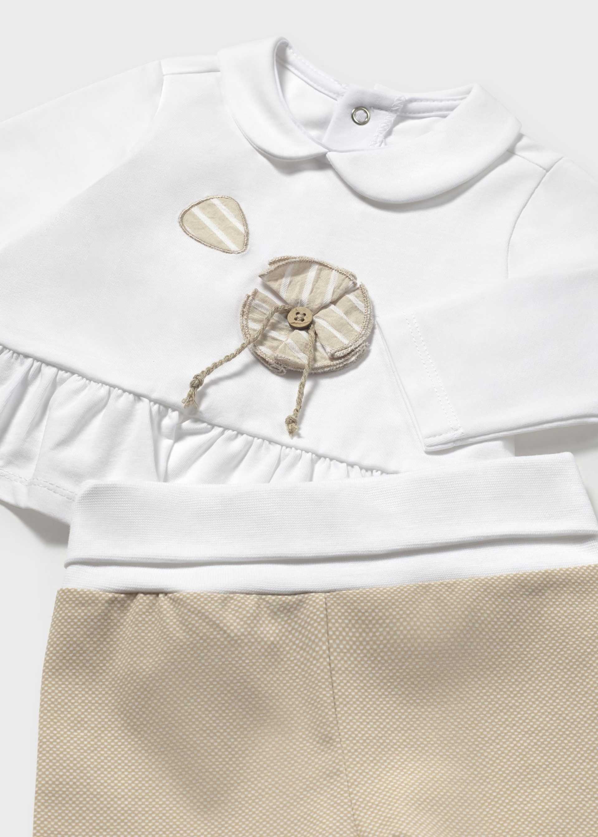 Newborn girl leggings and top set