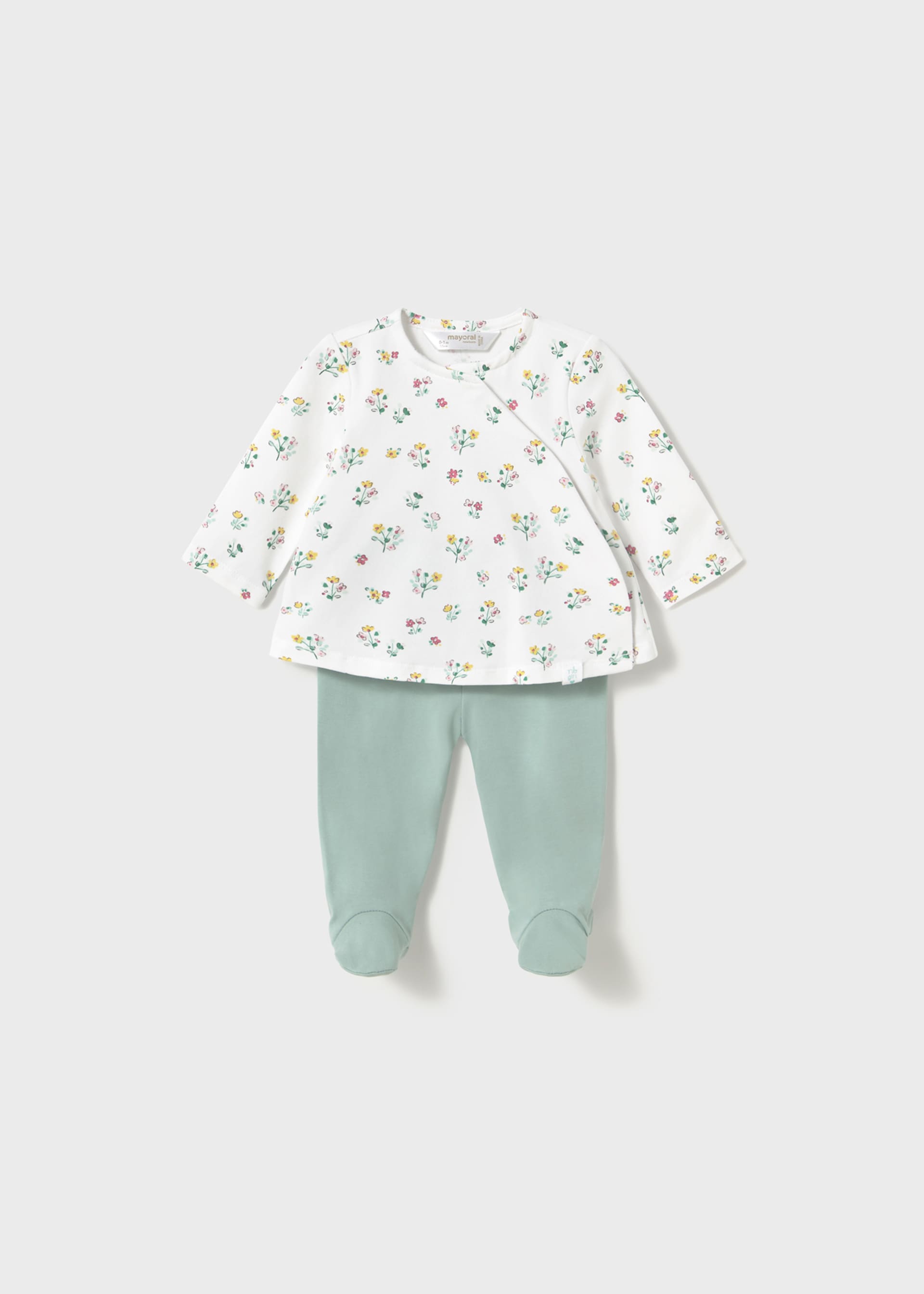 Newborn girl leggings and print top set Newborn girl leggings and print top set