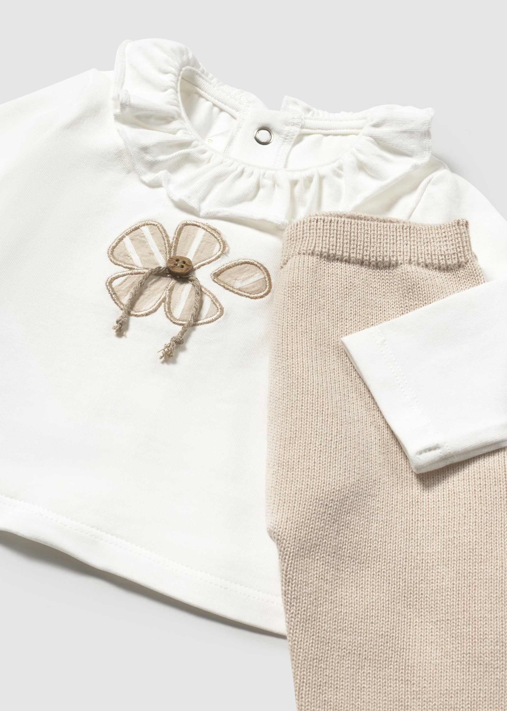 Conjunto 3 piezas tricot recién nacida