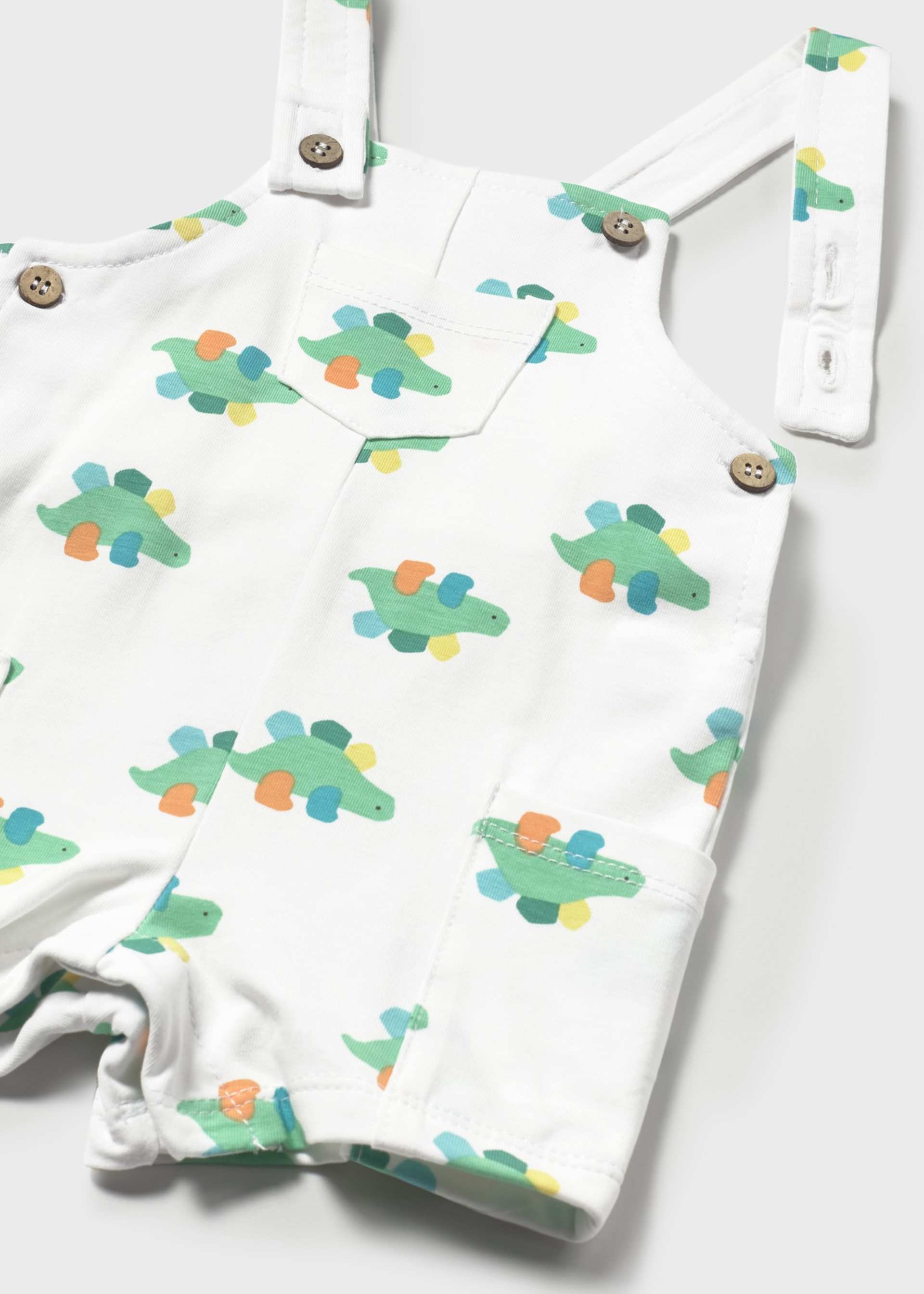 Conjunto 3 piezas peto estampado recién nacido