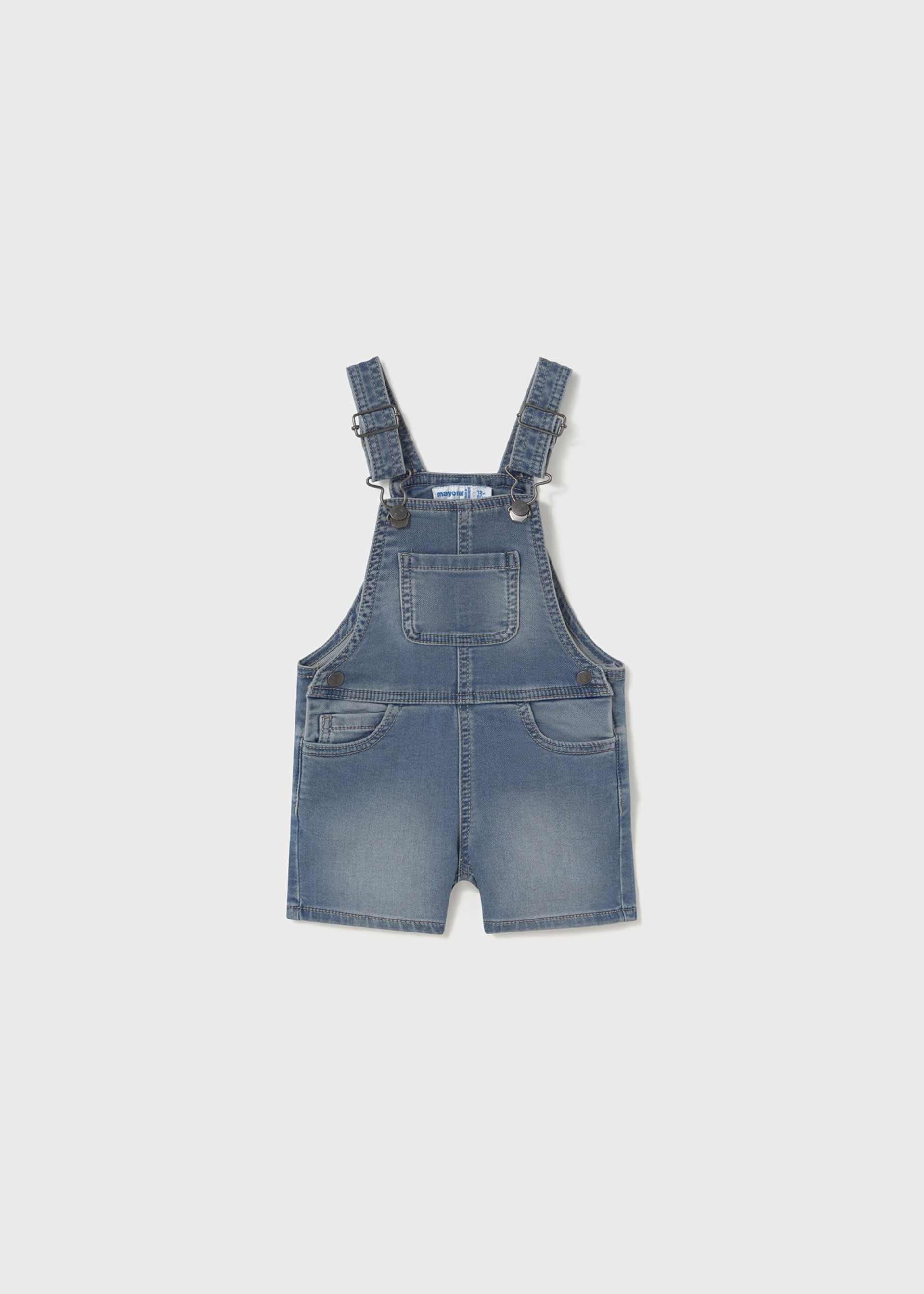 Salopeta denim scurta bebe