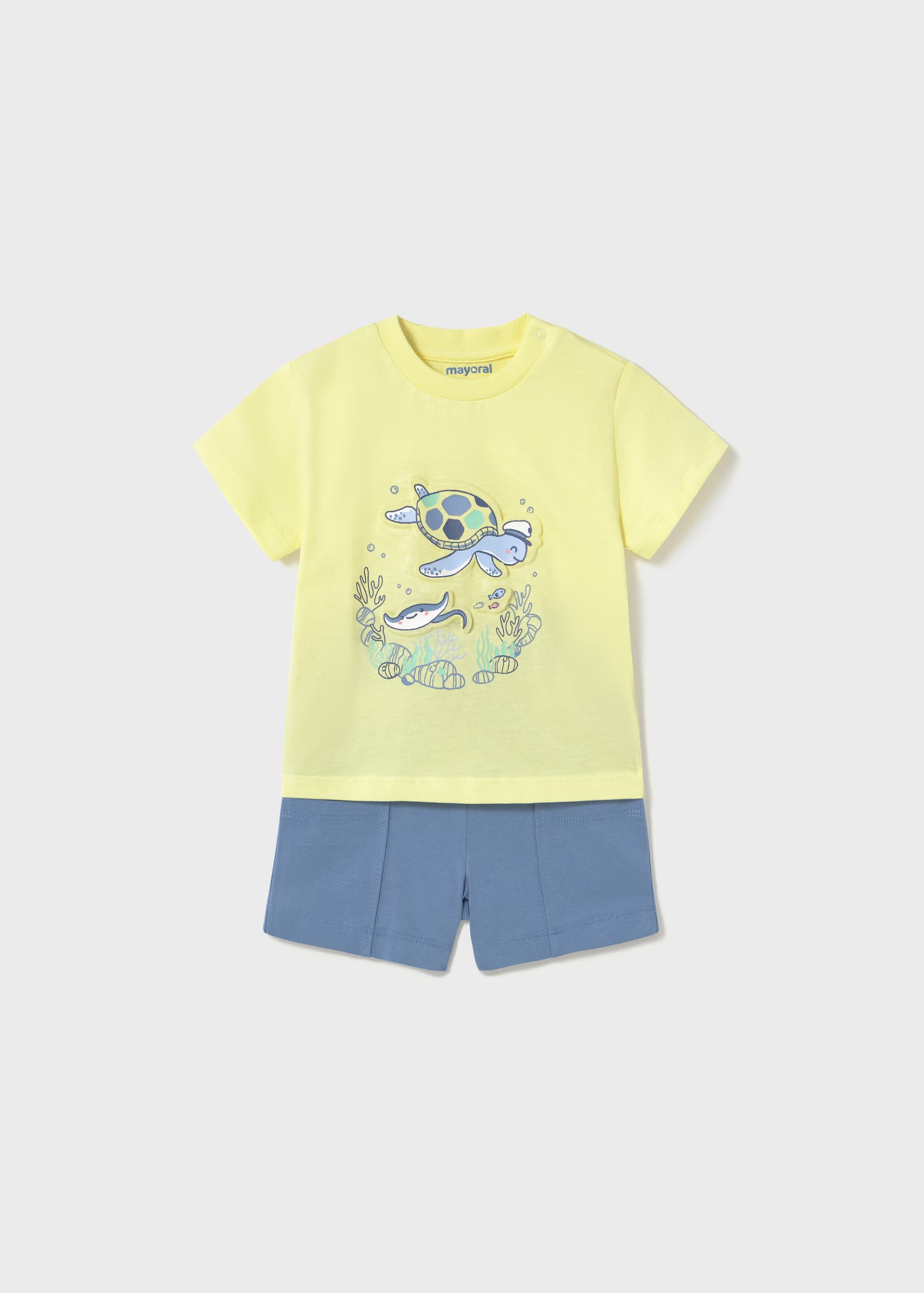 Set Bermudas und T-Shirt Meeresgrund Baby Set Bermudas und T-Shirt Meeresgrund Baby