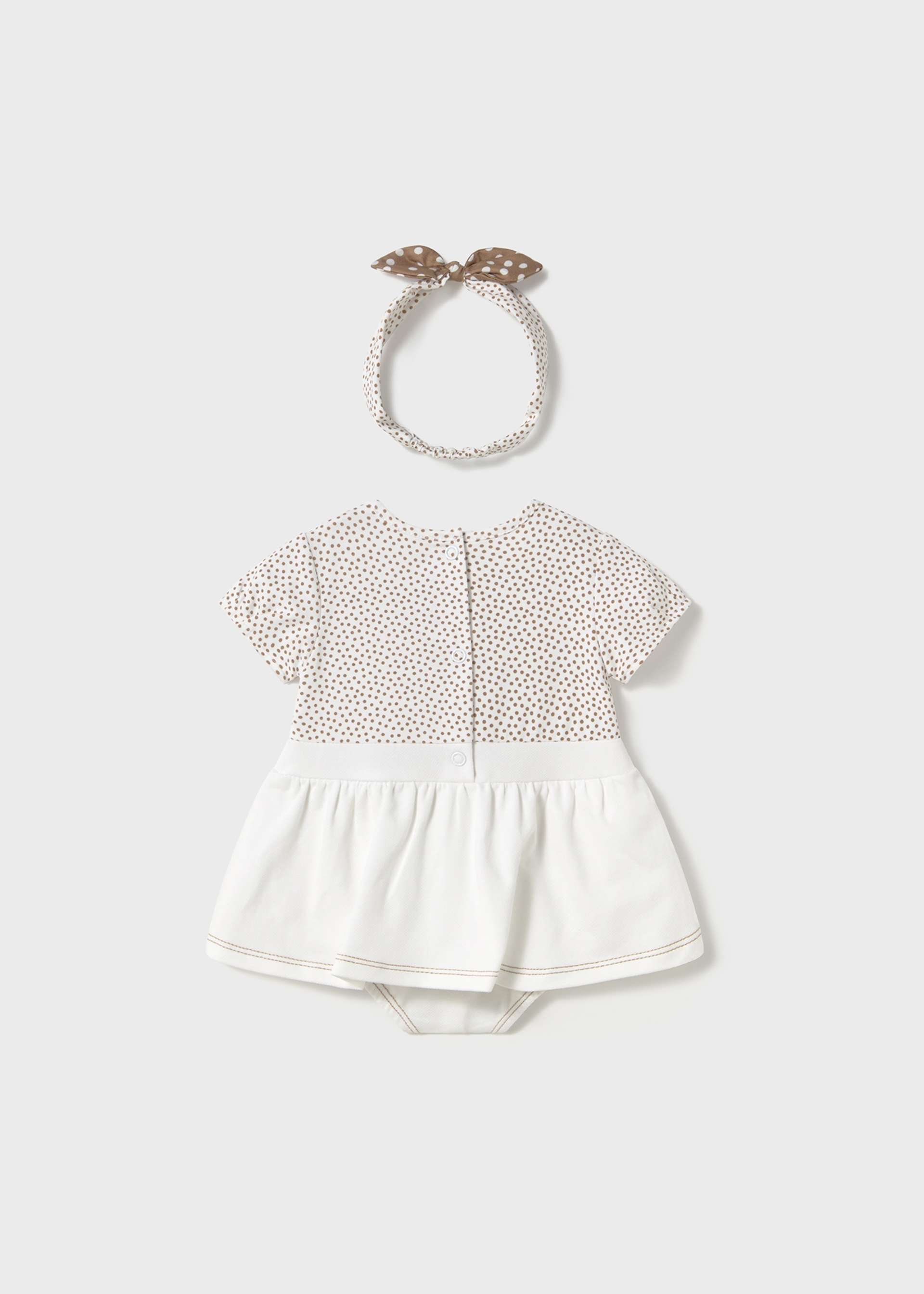 Newborn girl faux dungarees roper set with headband