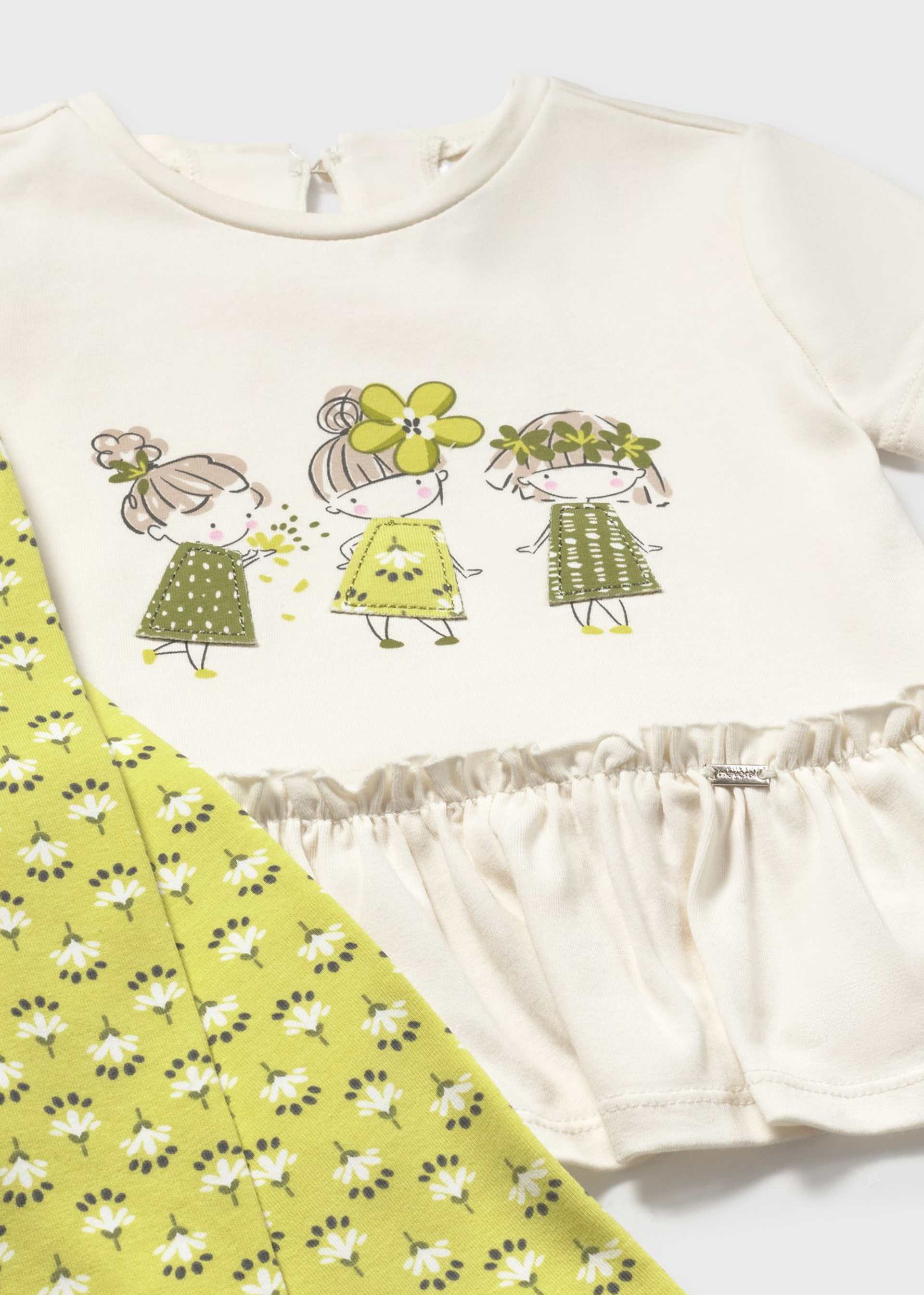 Baby leggings and ruffle top set