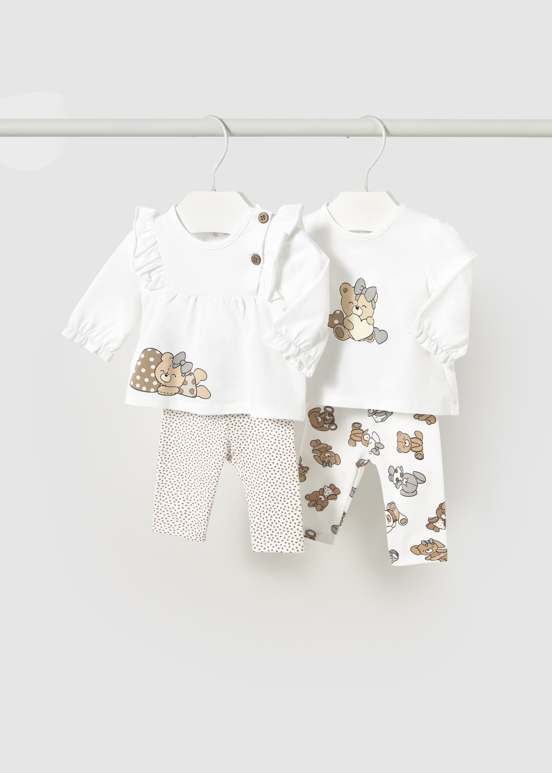 Newborn 4-Piece Set with Long Sleeve T-Shirts Newborn 4-Piece Set with Long Sleeve T-Shirts
