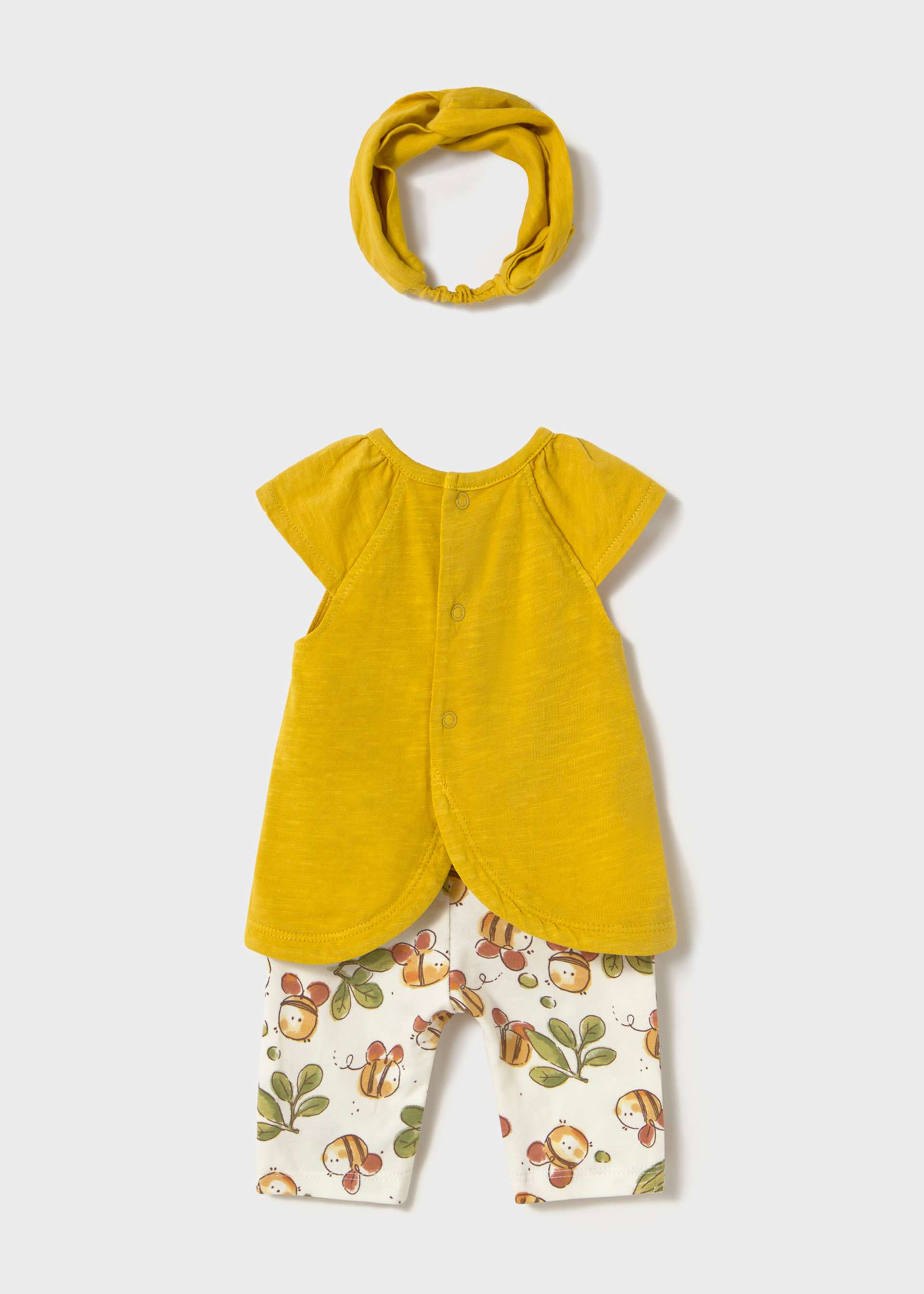 Set 3-teilig mit Haarband Neugeborene Mädchen Set 3-teilig mit Haarband Neugeborene Mädchen