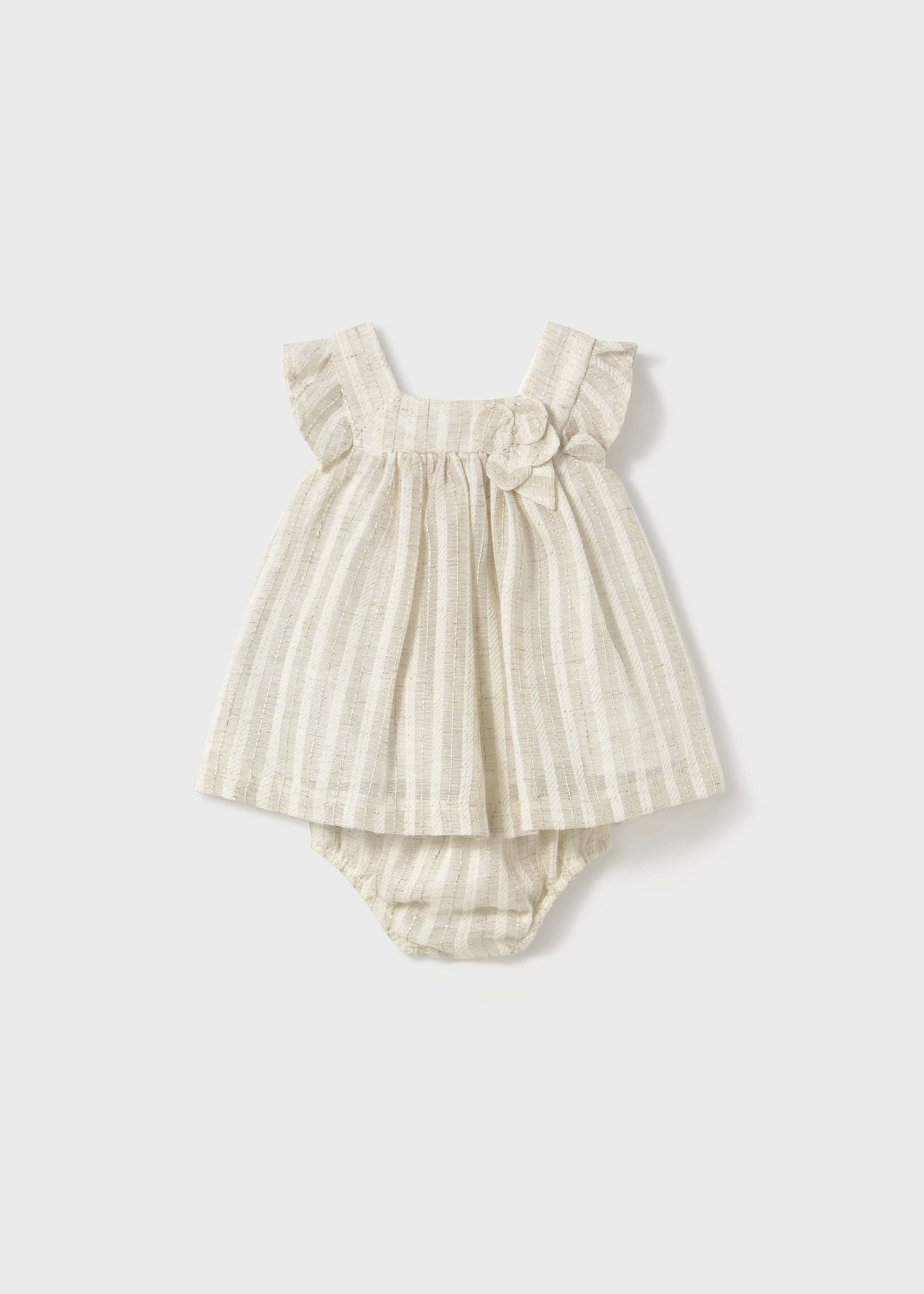 Robe avec bloomer en lin nouveau-né
