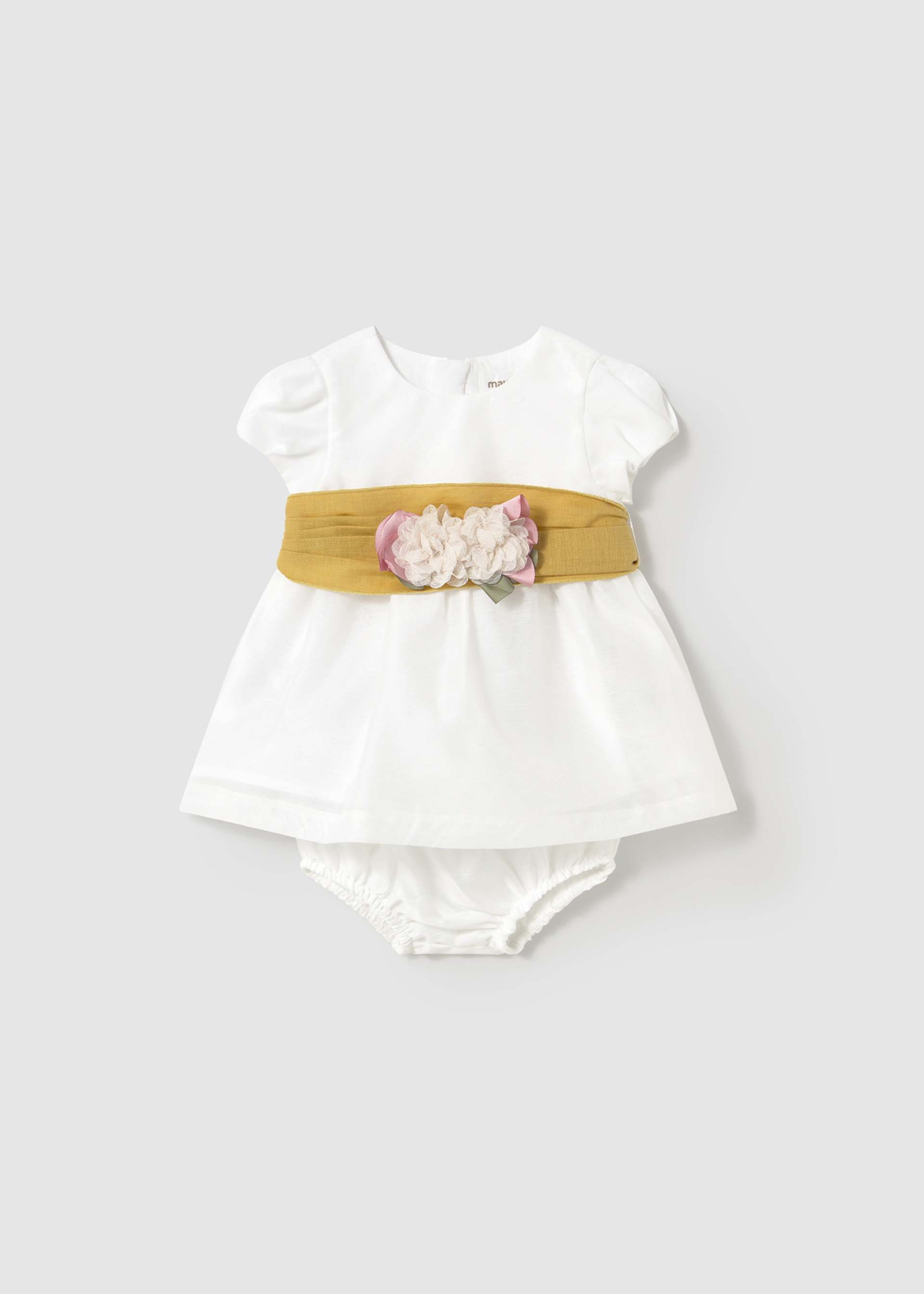 Kleid mit Windelhöschen und Schärpe Neugeborene Mädchen Kleid mit Windelhöschen und Schärpe Neugeborene Mädchen