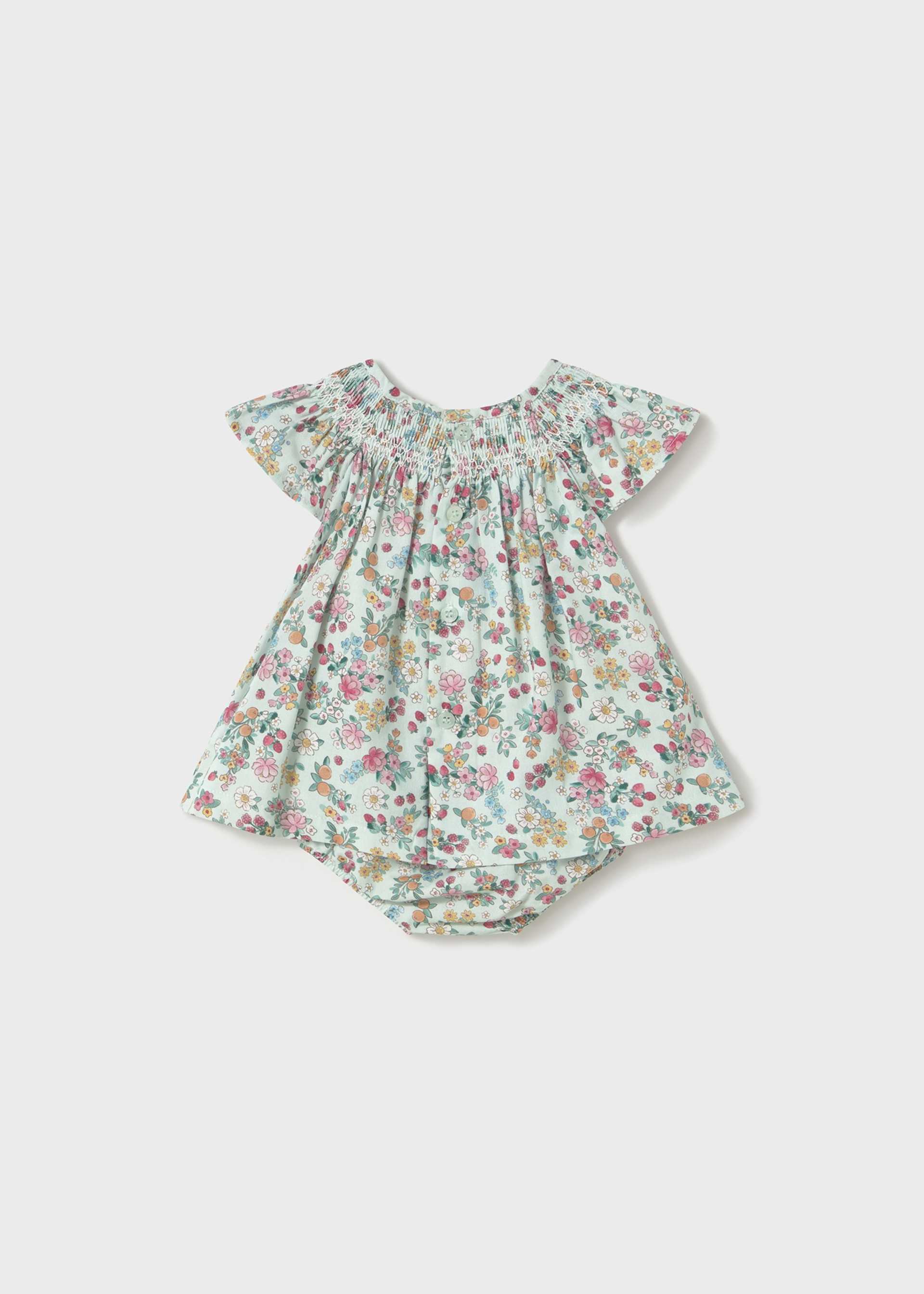 Robe à fleurs avec bloomer nouveau-né Robe à fleurs avec bloomer nouveau-né